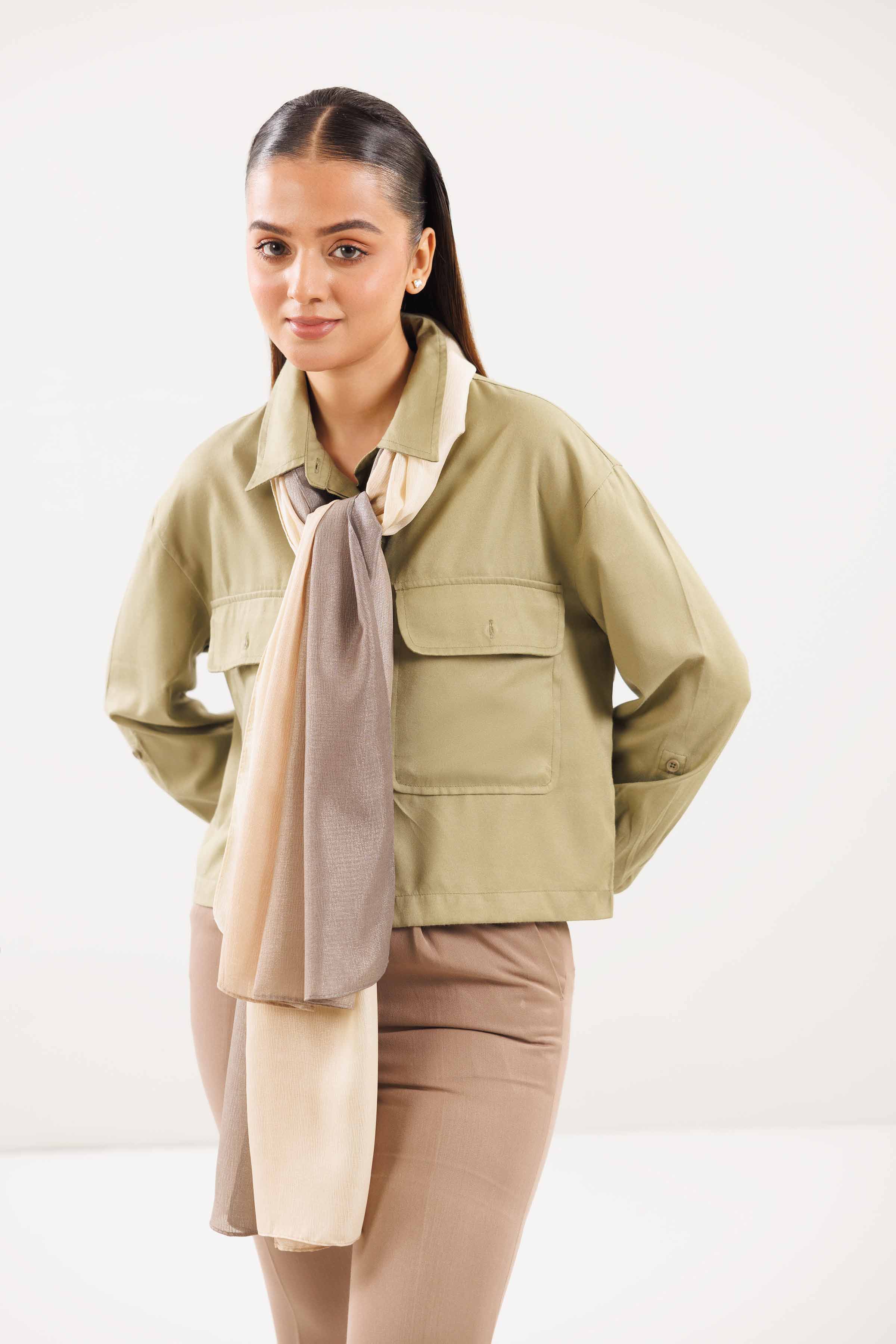 Brown Women Scarf - 439442113