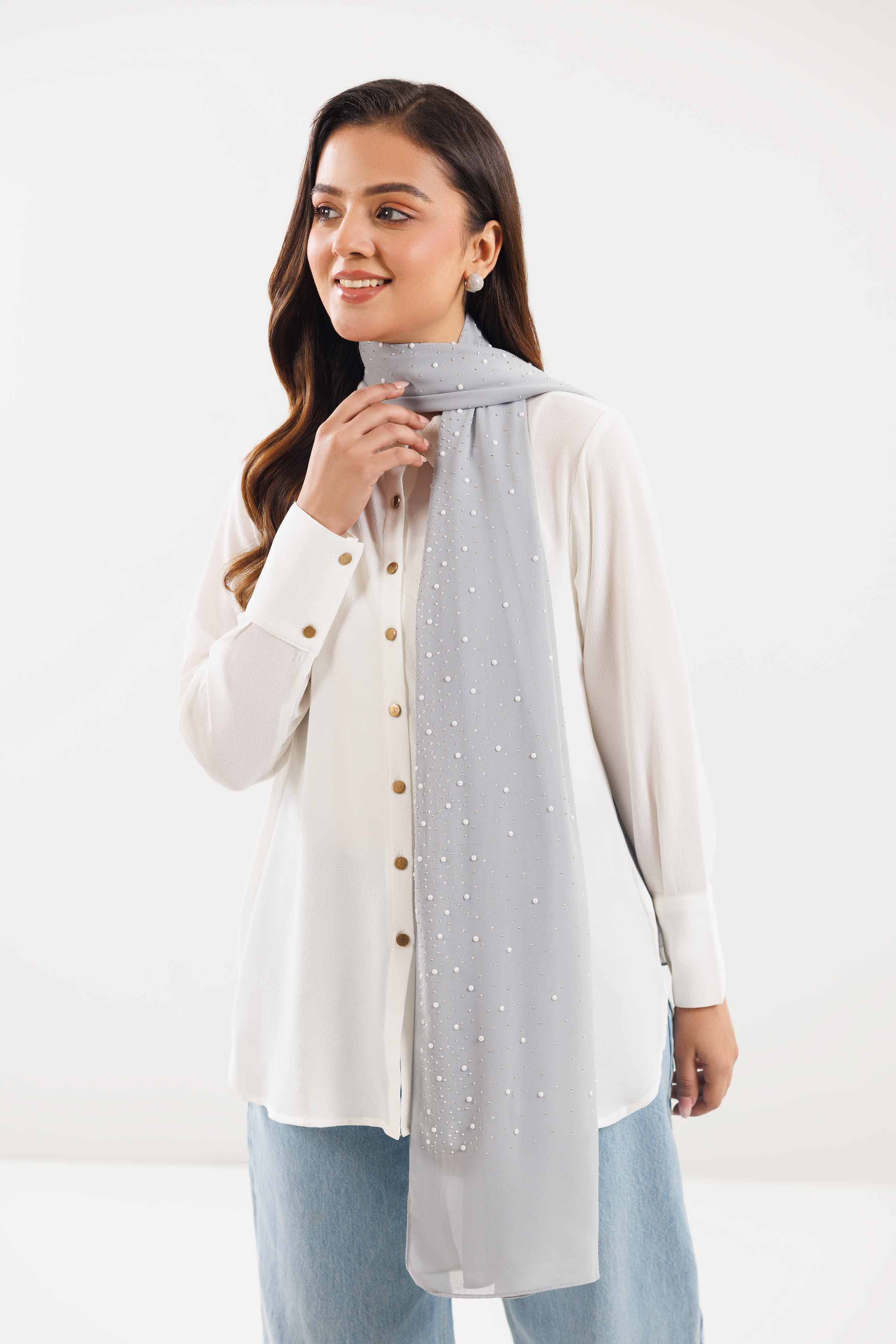 Off White Women Scarf - 439512107