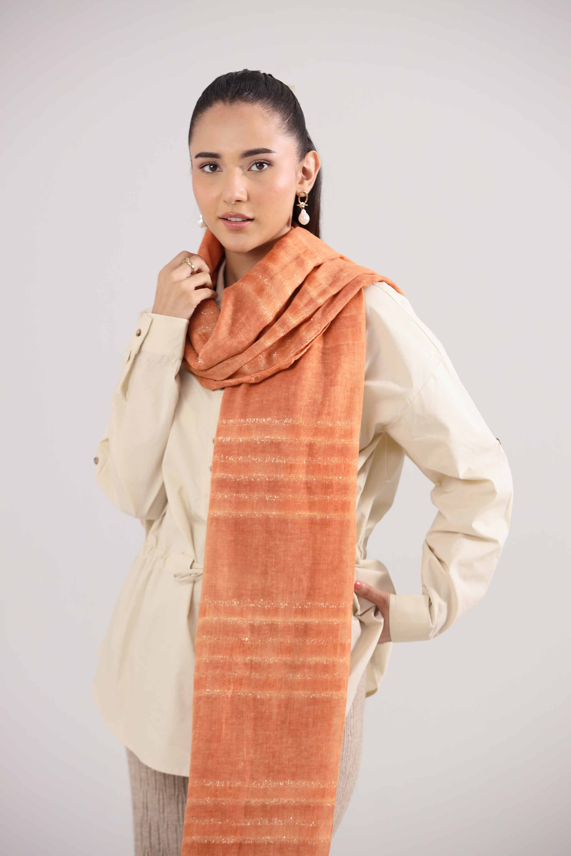 Orange Women Shawl - 439542106
