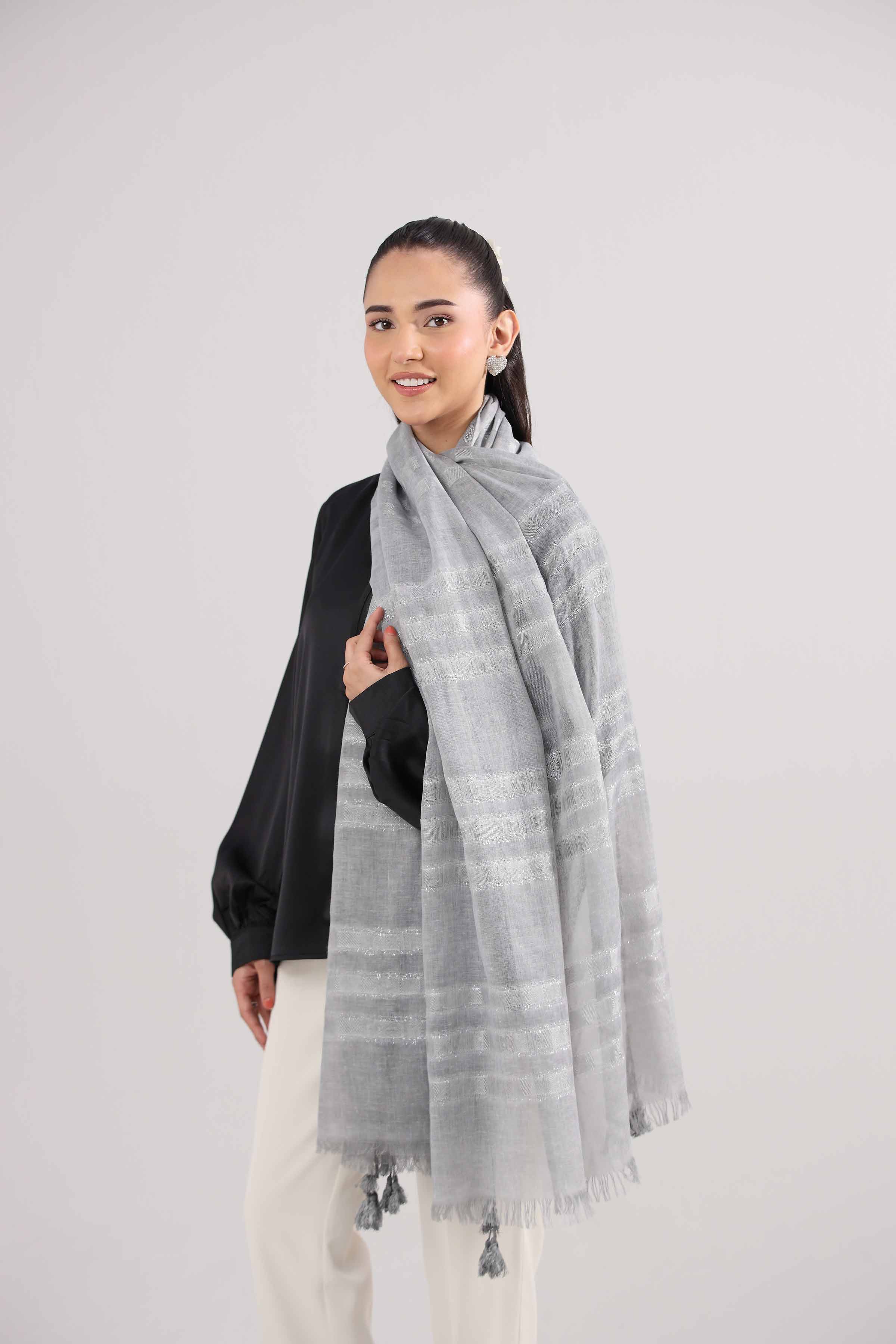 Grey Women Shawl - 439542111