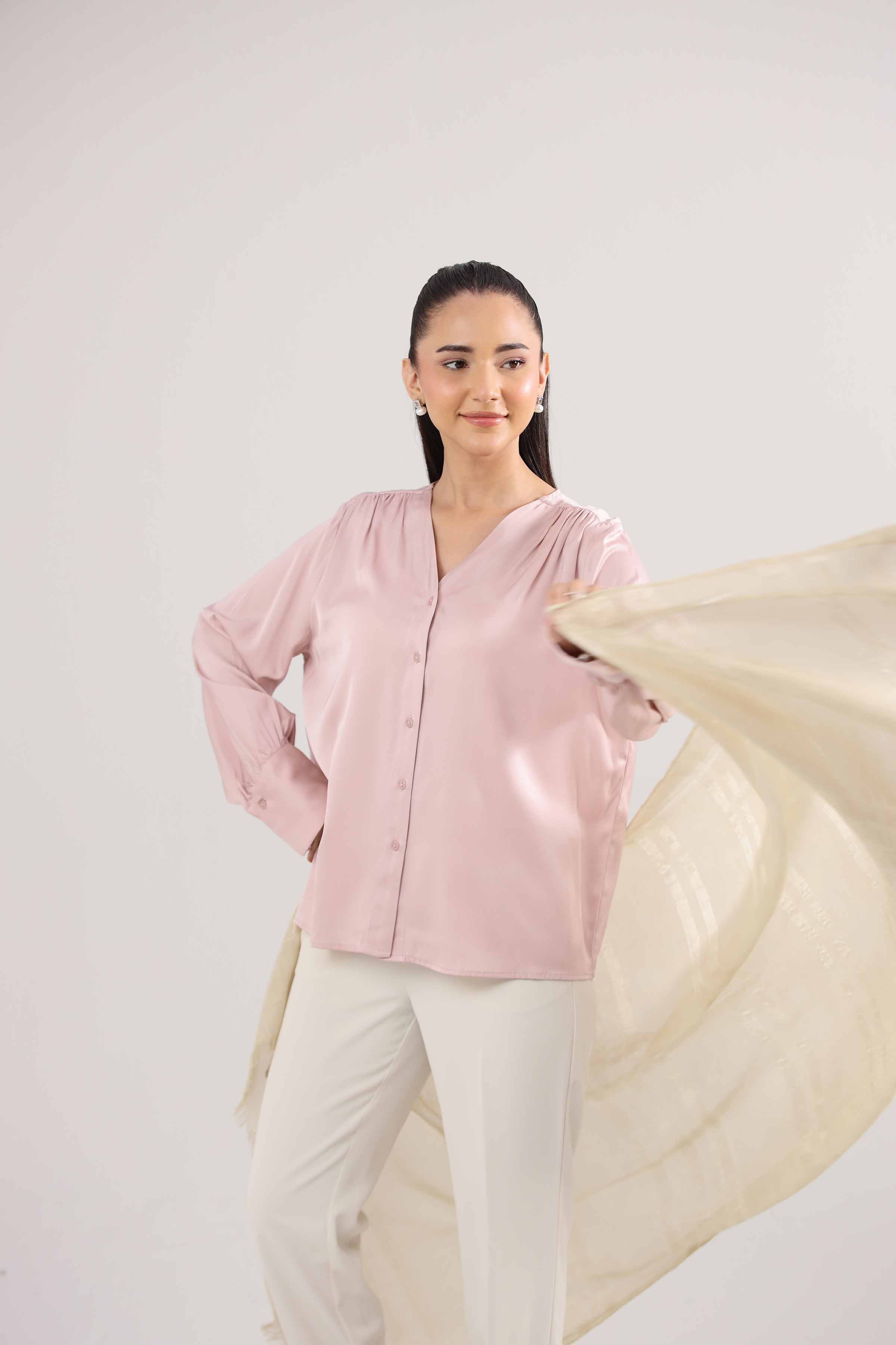 Beige Women Shawl - 439542112