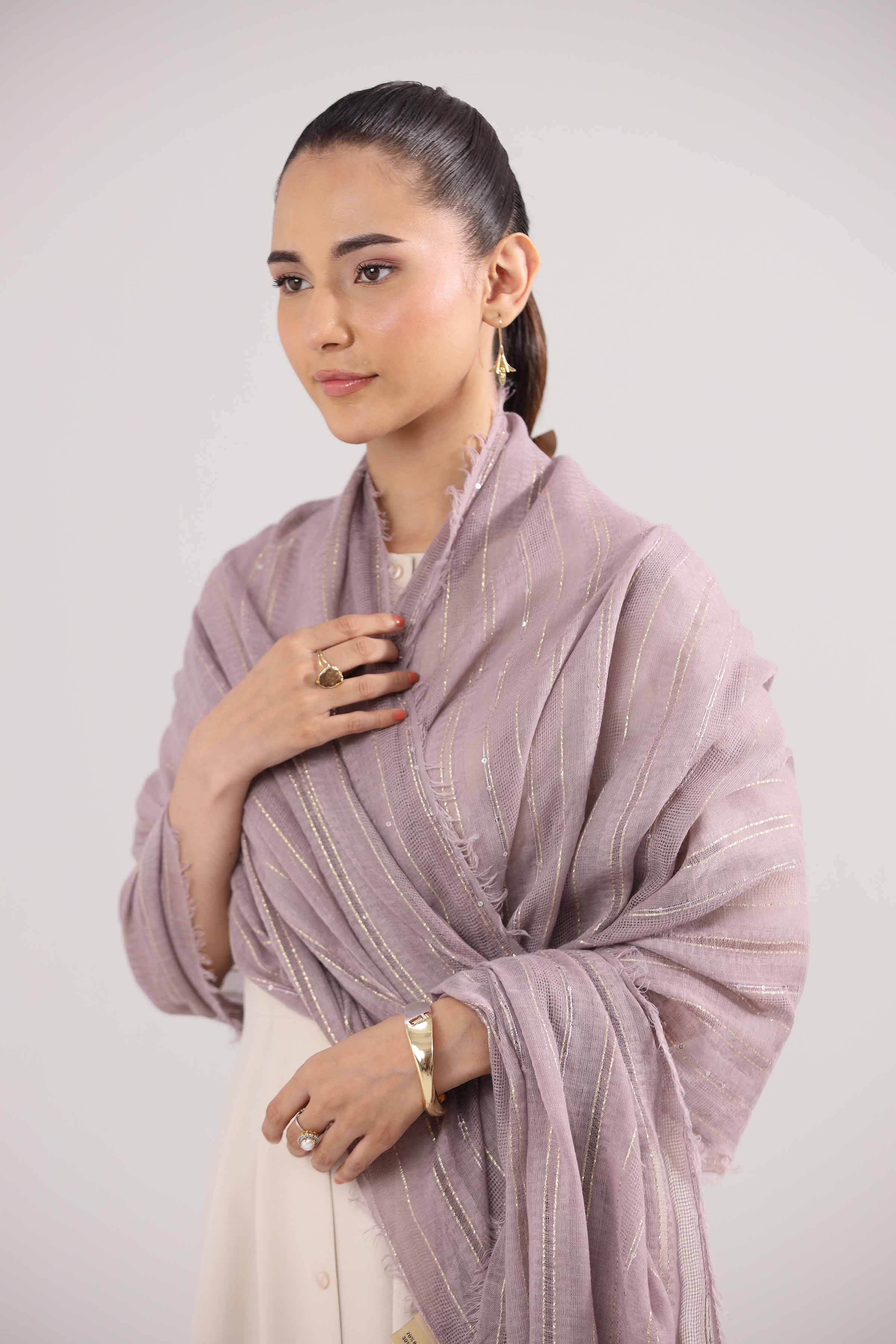 Dark Purple Women Shawl - 439892109