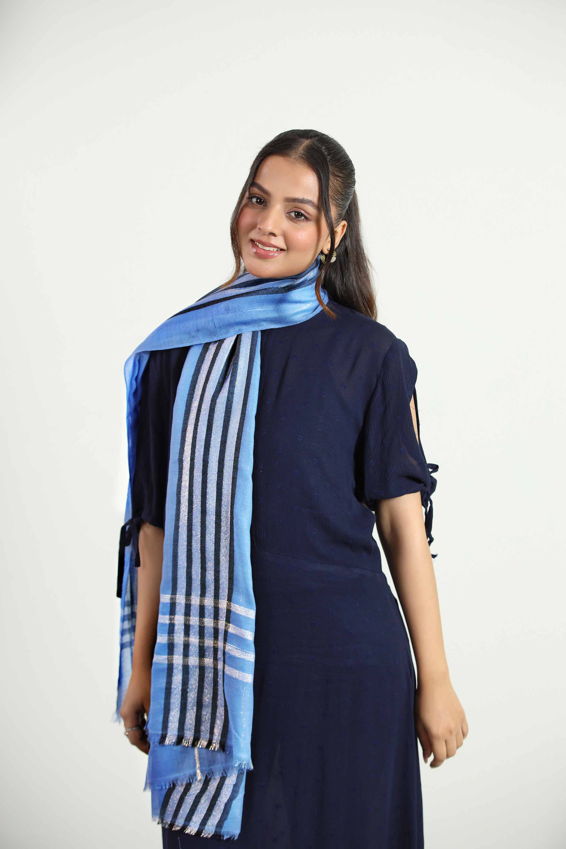Blue Women Scarf - 442762108