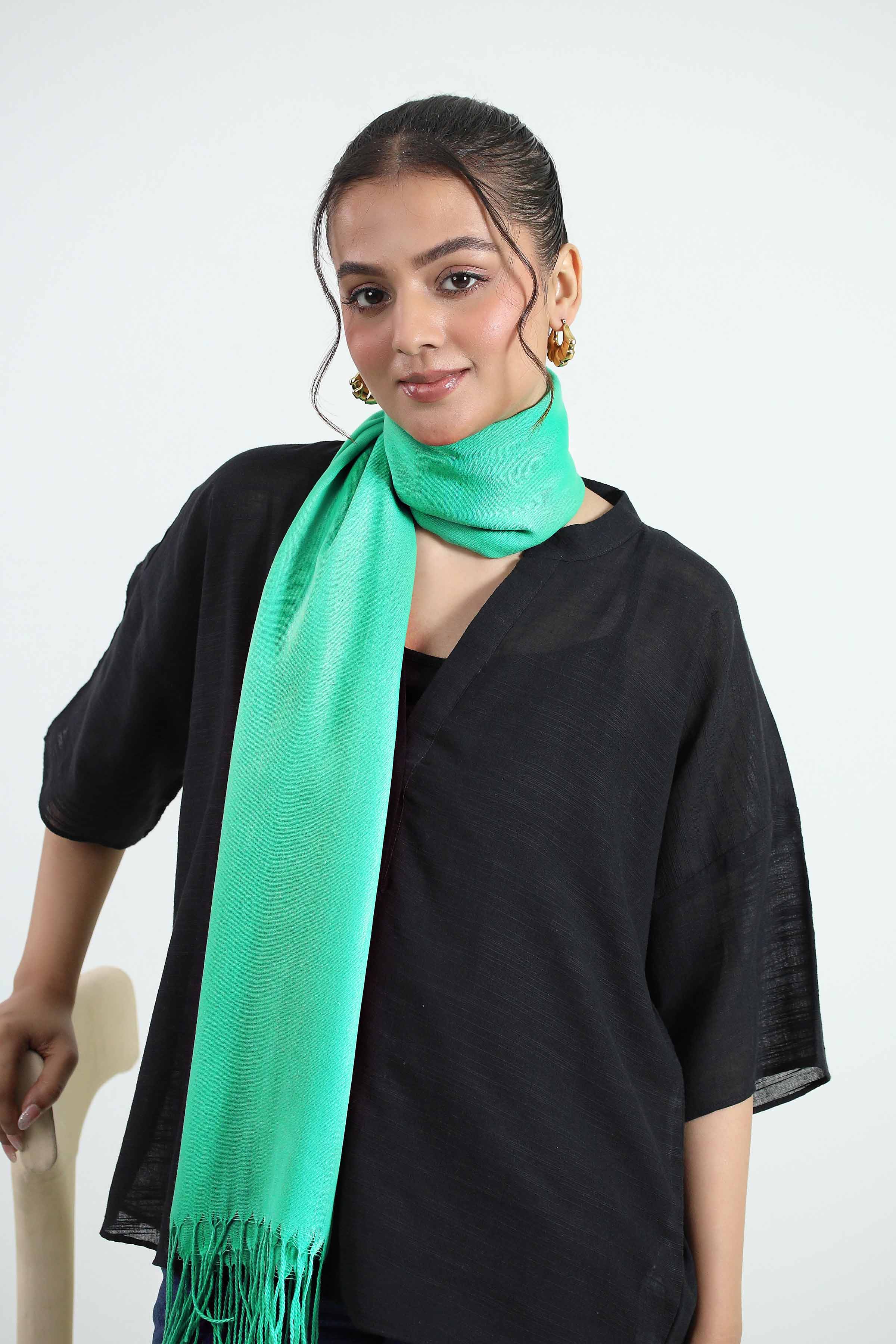 Green Women Scarf - 442782104