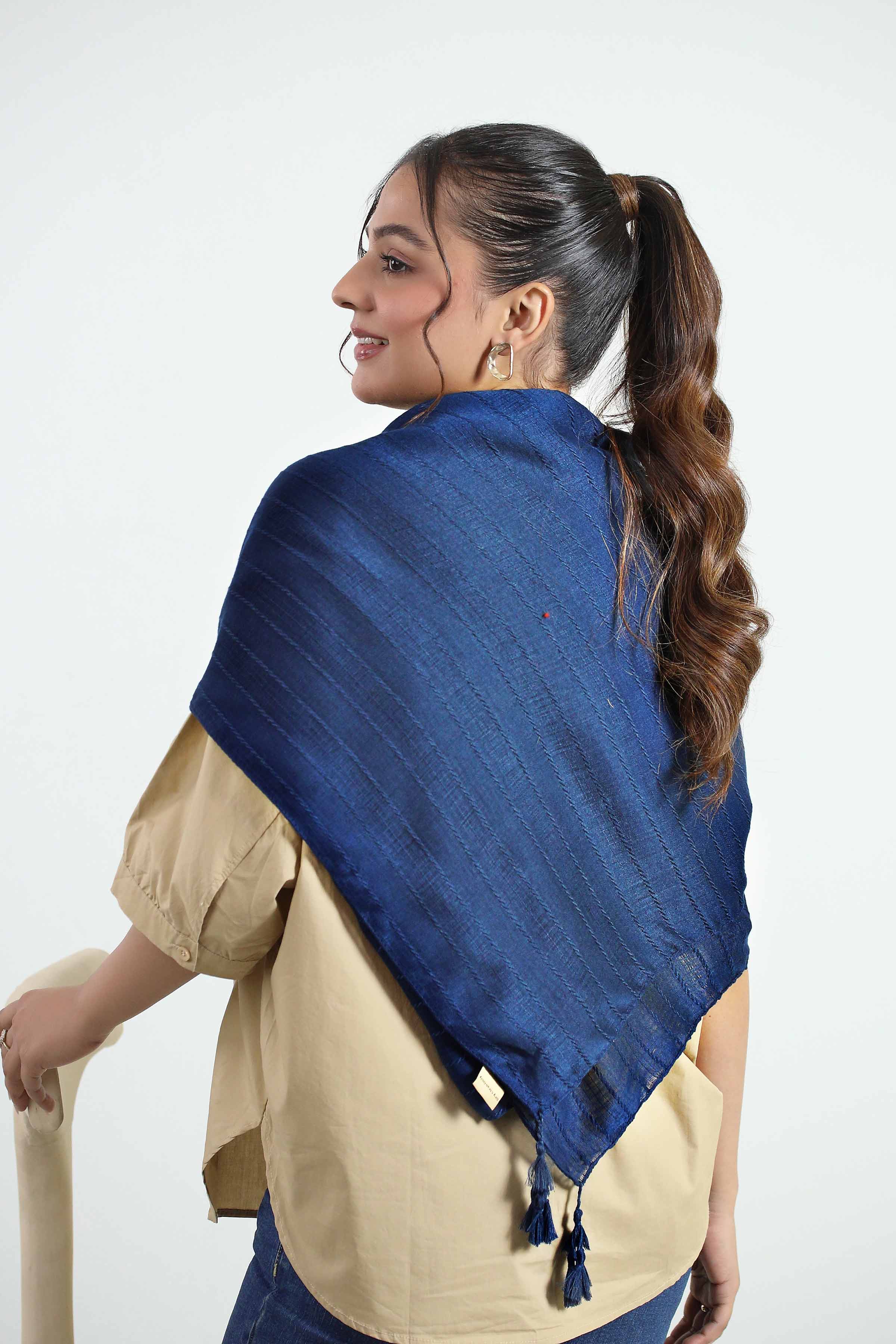 Navy Women Scarf - 442802121