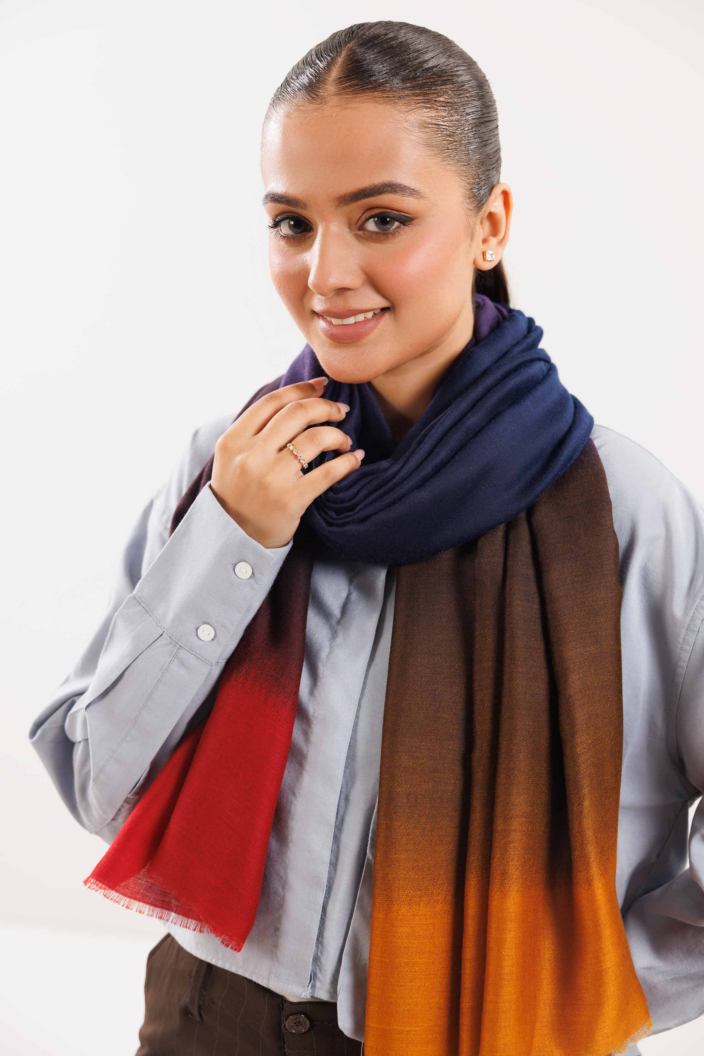 Royal Blue Women Scarf - 442842120