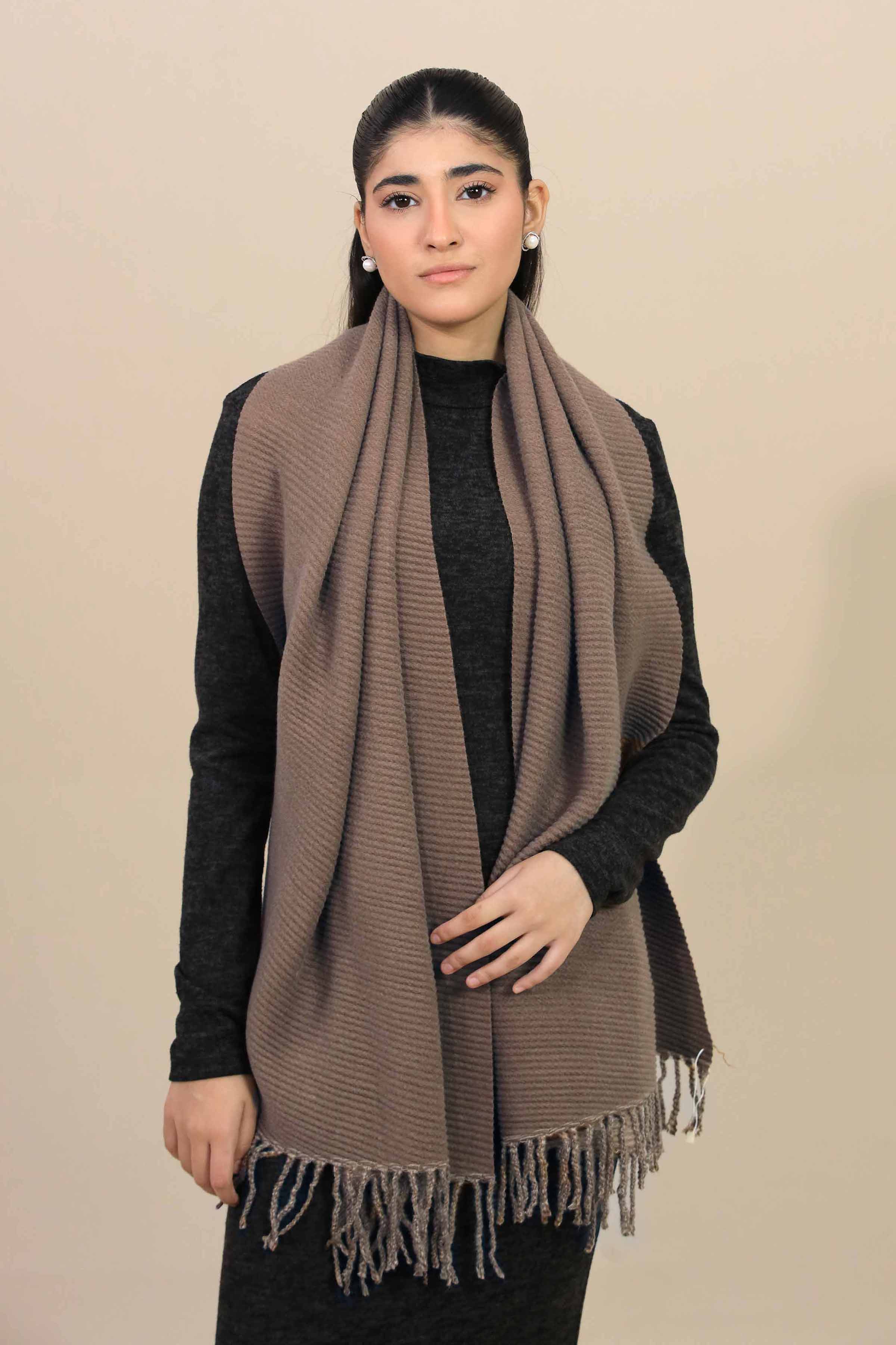 Nishat Linen UAE - Coffee Women Shawl-446042117