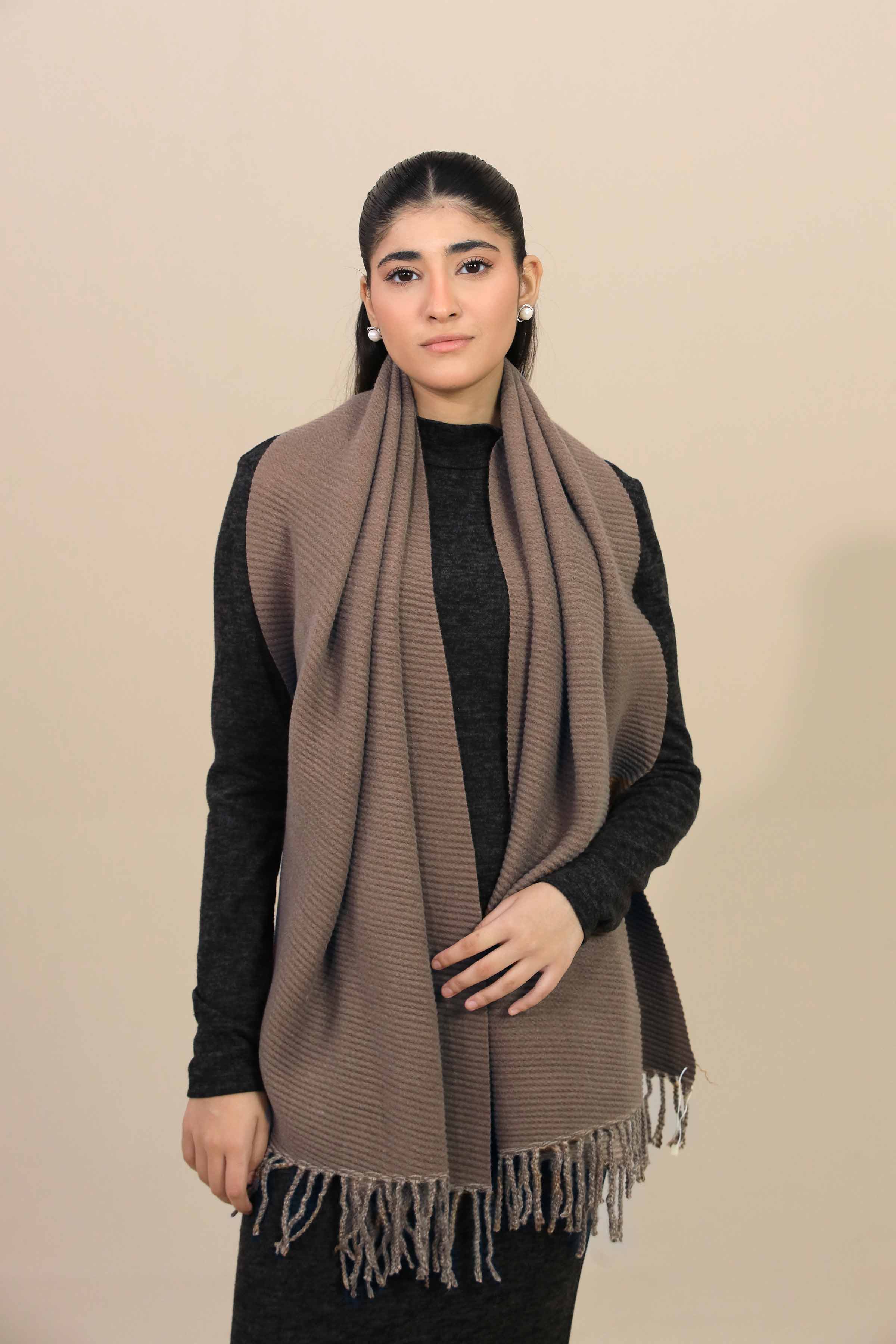 Nishat Linen UAE - Coffee Women Shawl-446042117