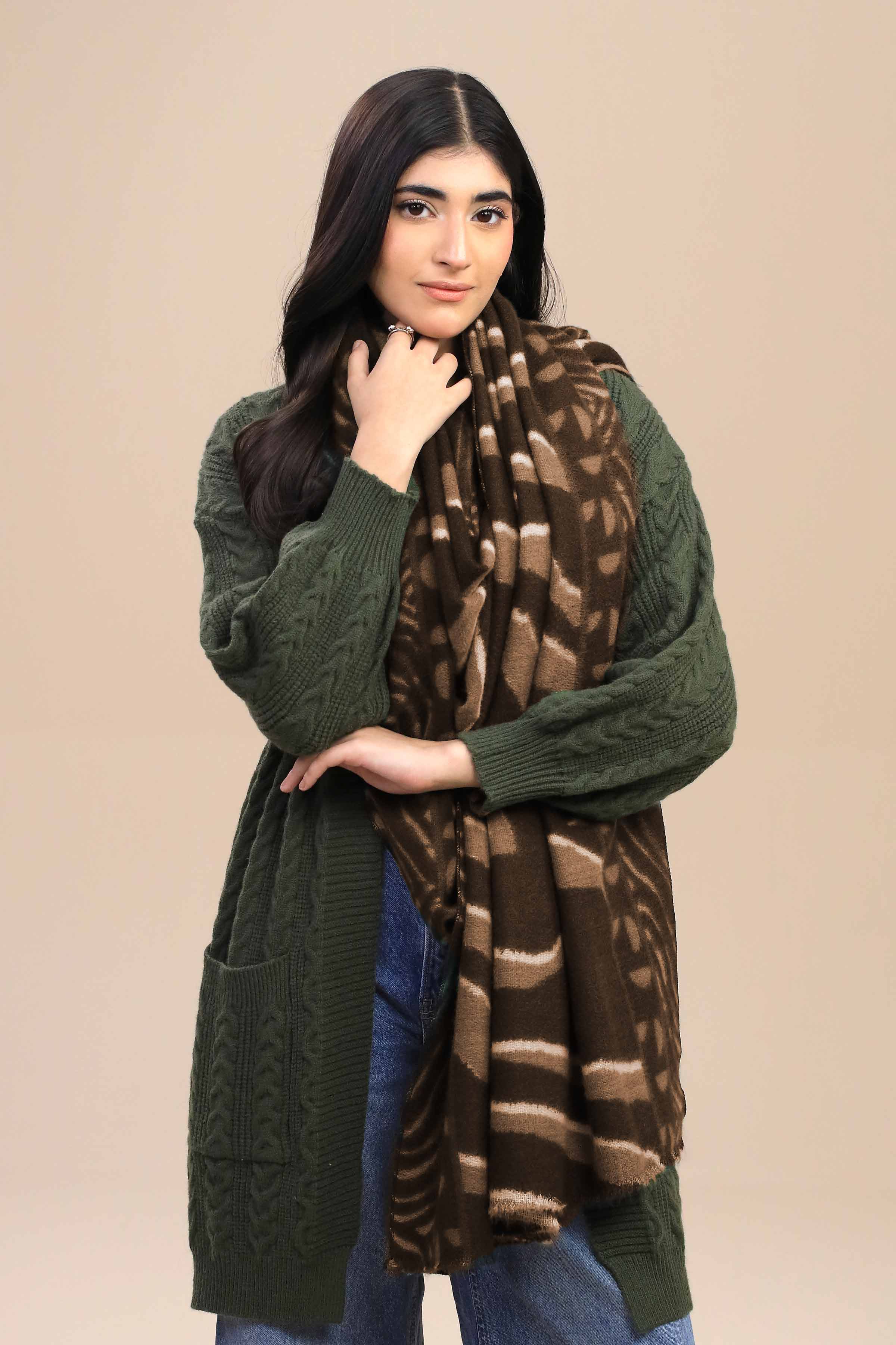 Nishat Linen UAE - Beige Women Shawl-446052118