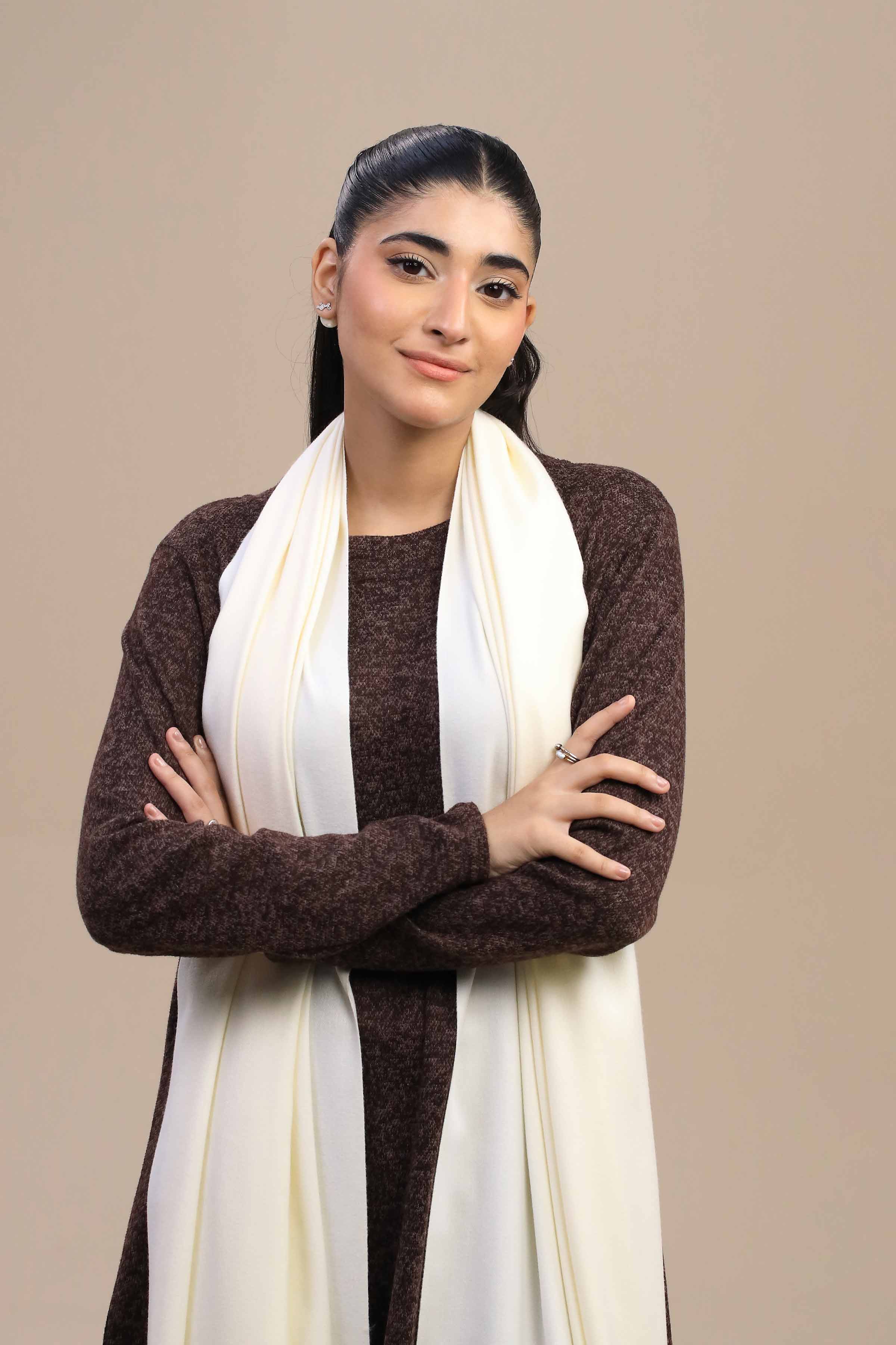 Nishat Linen UAE - Beige Women Shawl-446062118