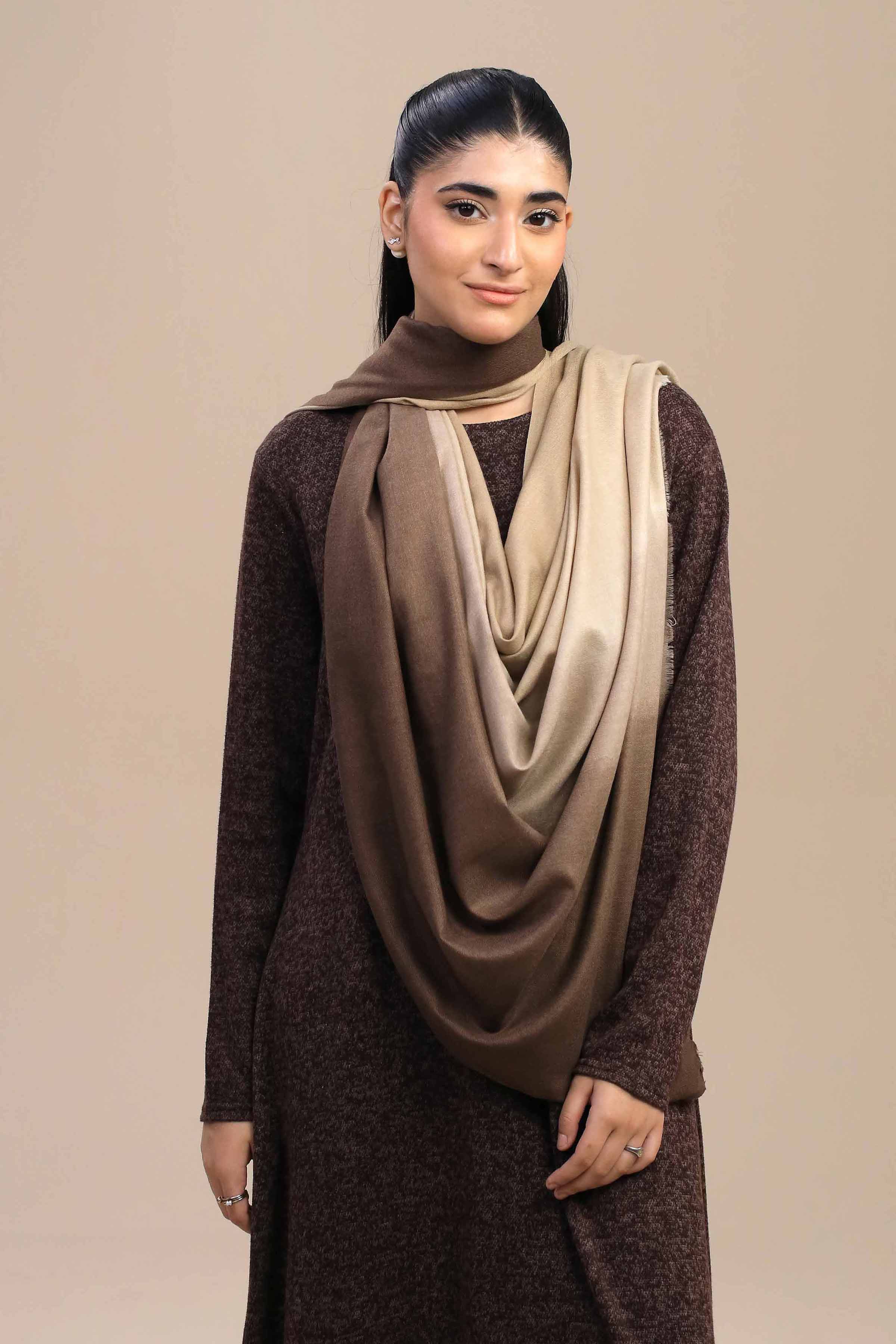 Nishat Linen UAE - Coffee Women Shawl-446072117
