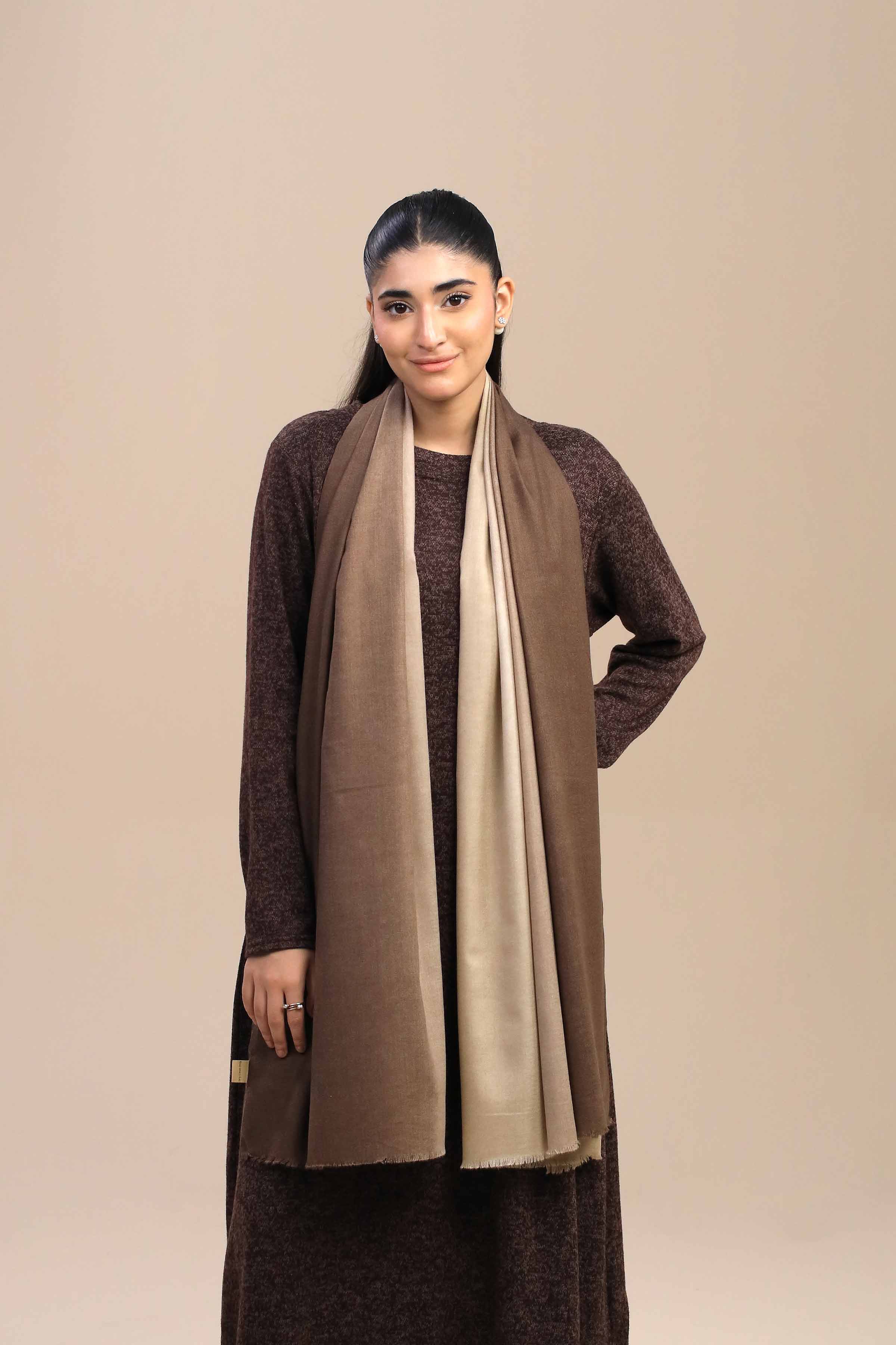 Nishat Linen UAE - Coffee Women Shawl-446072117