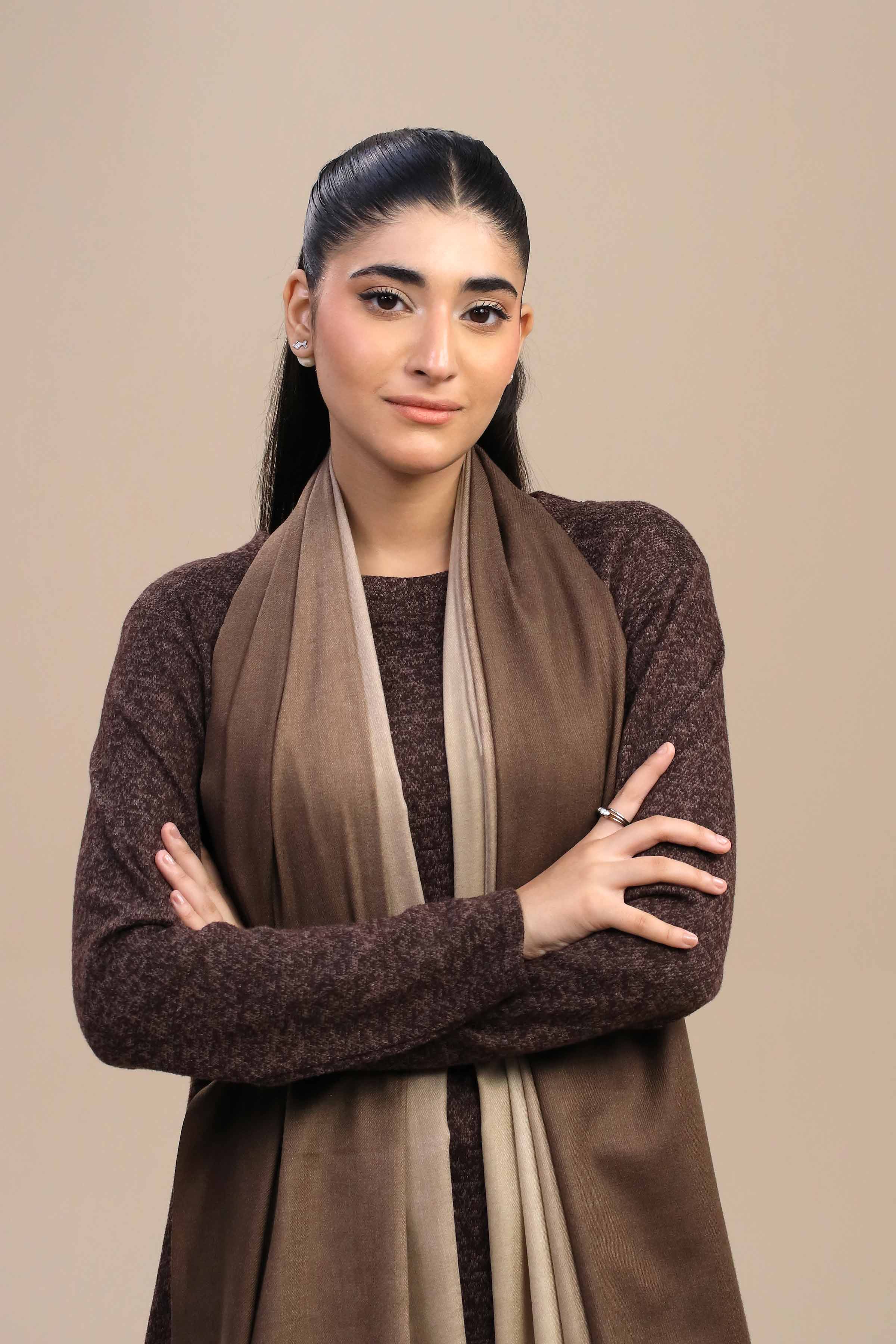 Nishat Linen UAE - Coffee Women Shawl-446072117