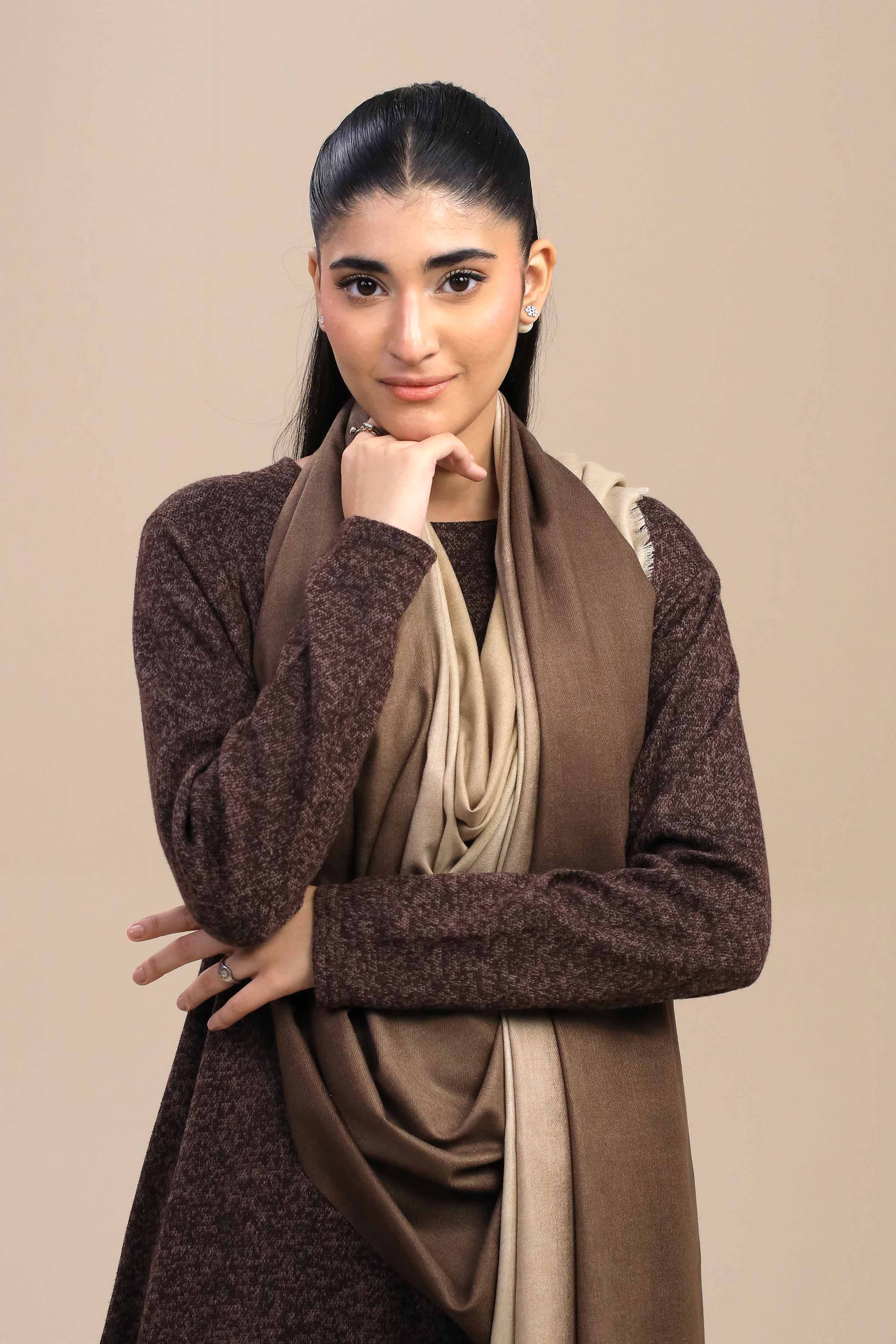 Nishat Linen UAE - Coffee Women Shawl-446072117
