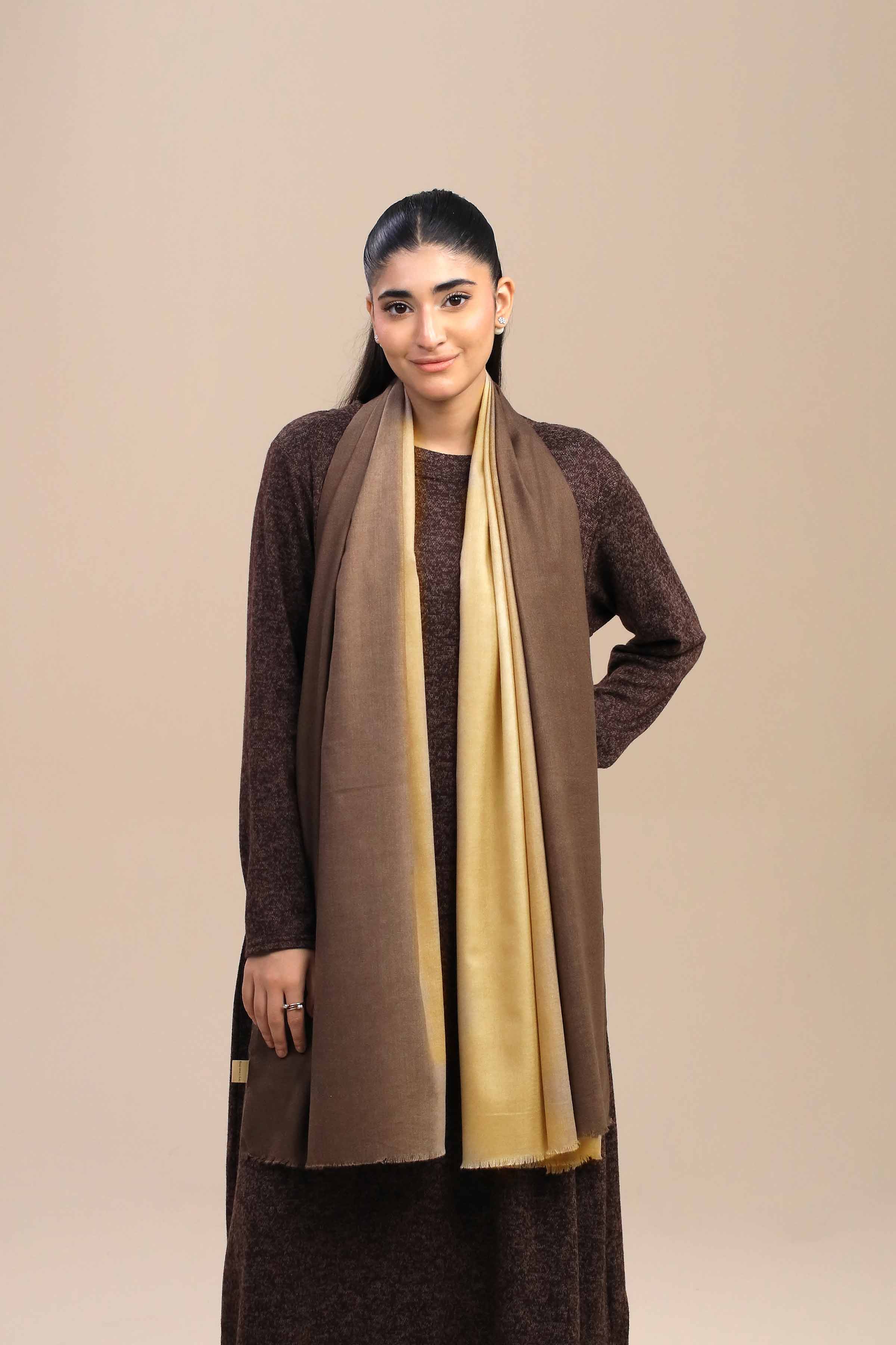 Nishat Linen UAE - Mustard Women Shawl-446072127
