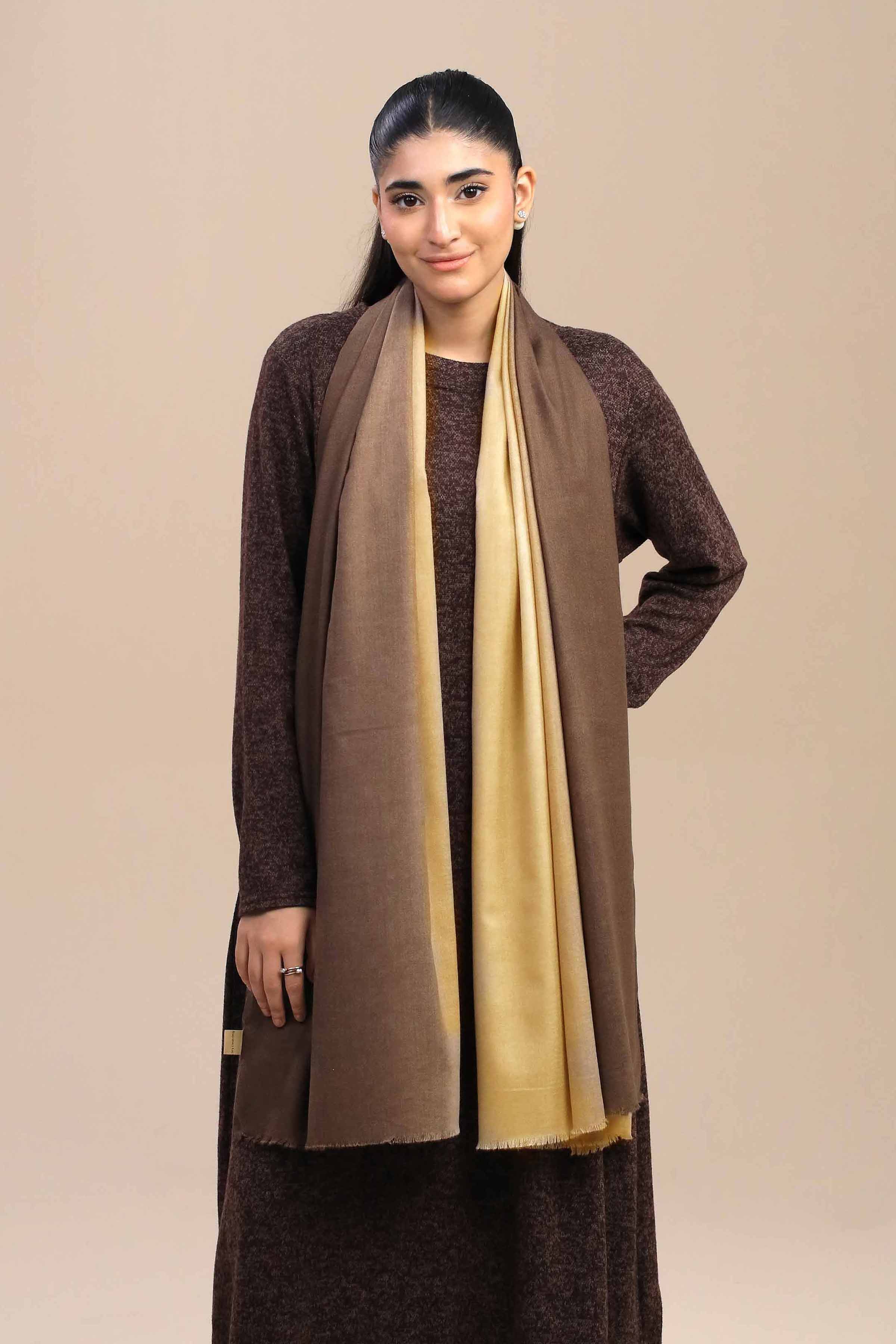 Nishat Linen UAE - Mustard Women Shawl-446072127