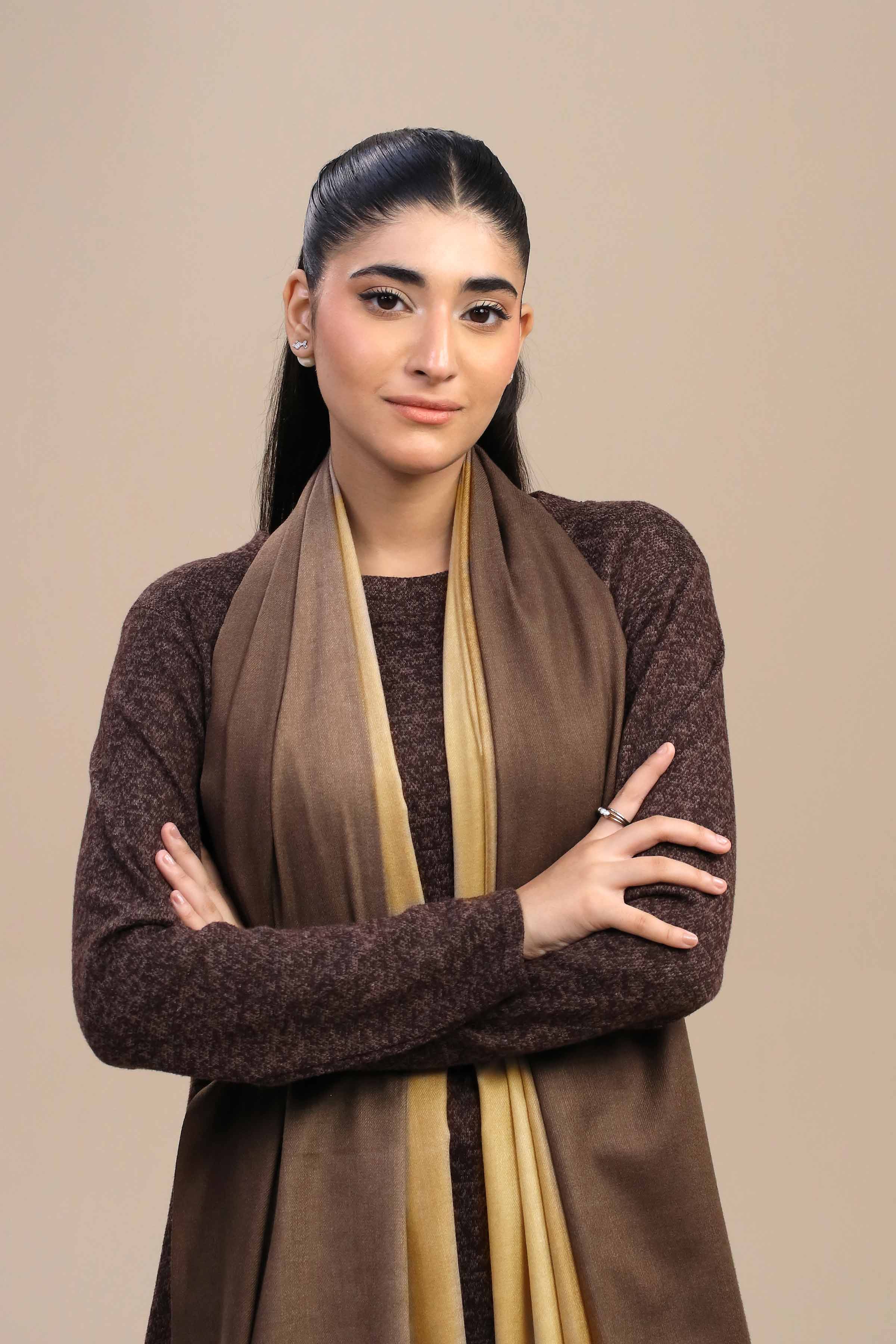 Nishat Linen UAE - Mustard Women Shawl-446072127