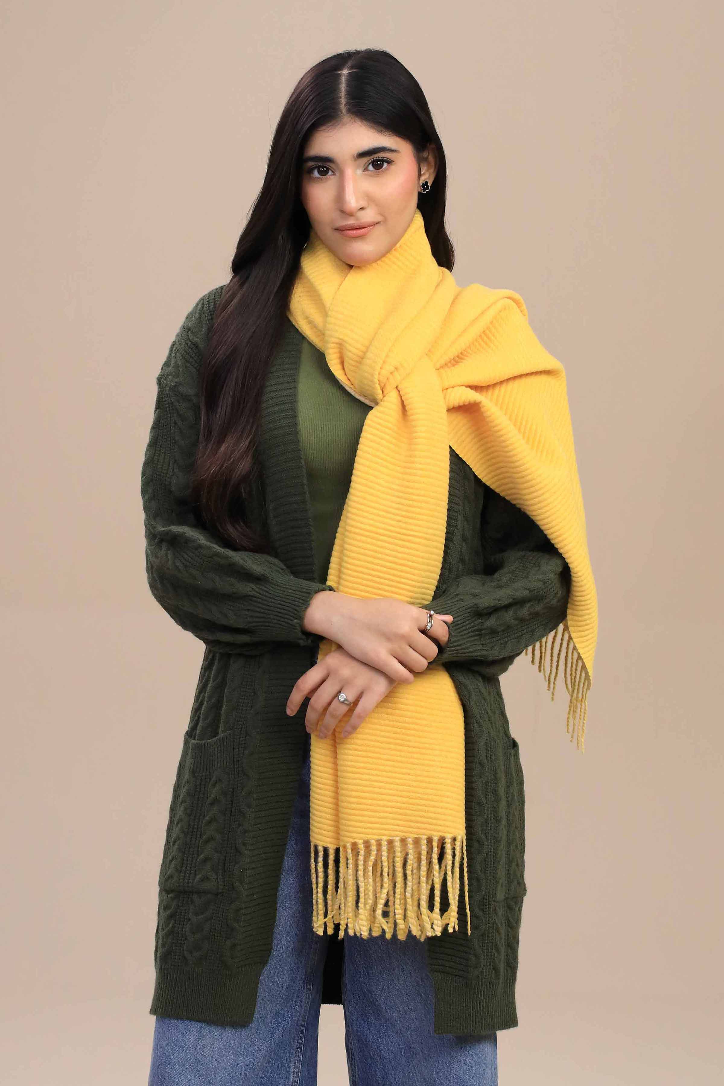Nishat Linen UAE - Yellow Women Shawl-446082102