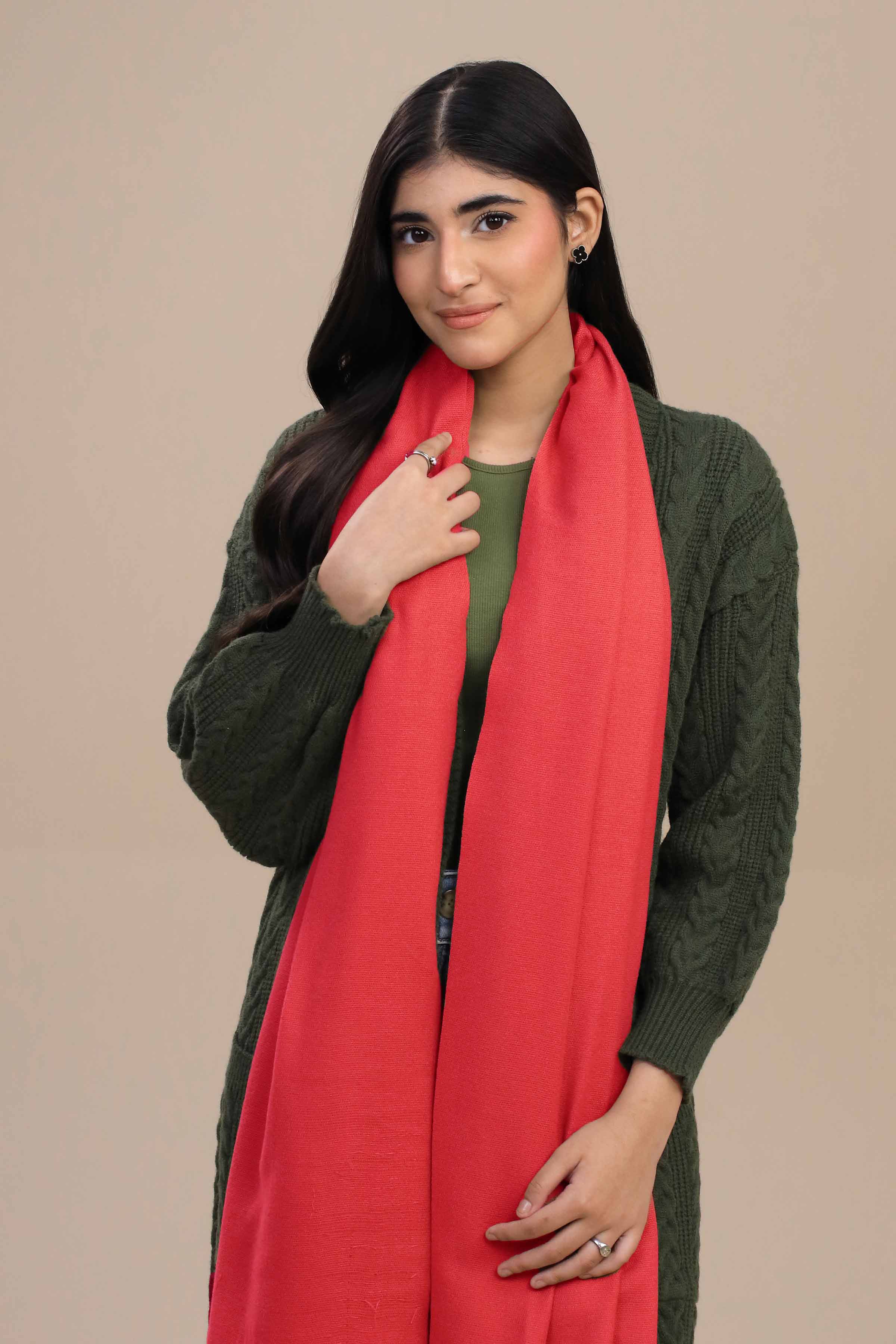 Nishat Linen UAE - Maroon Women Shawl-446112122