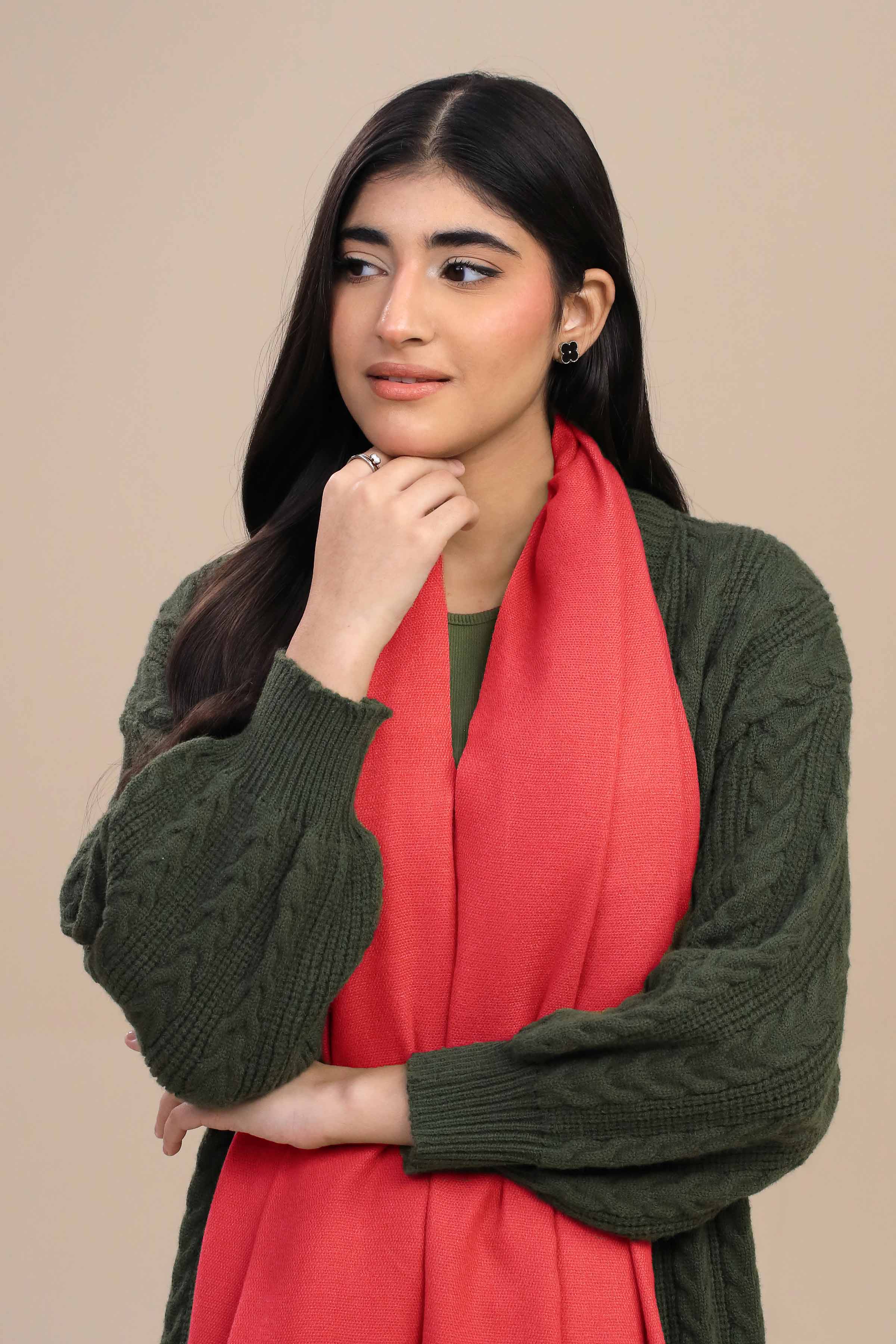 Nishat Linen UAE - Maroon Women Shawl-446112122