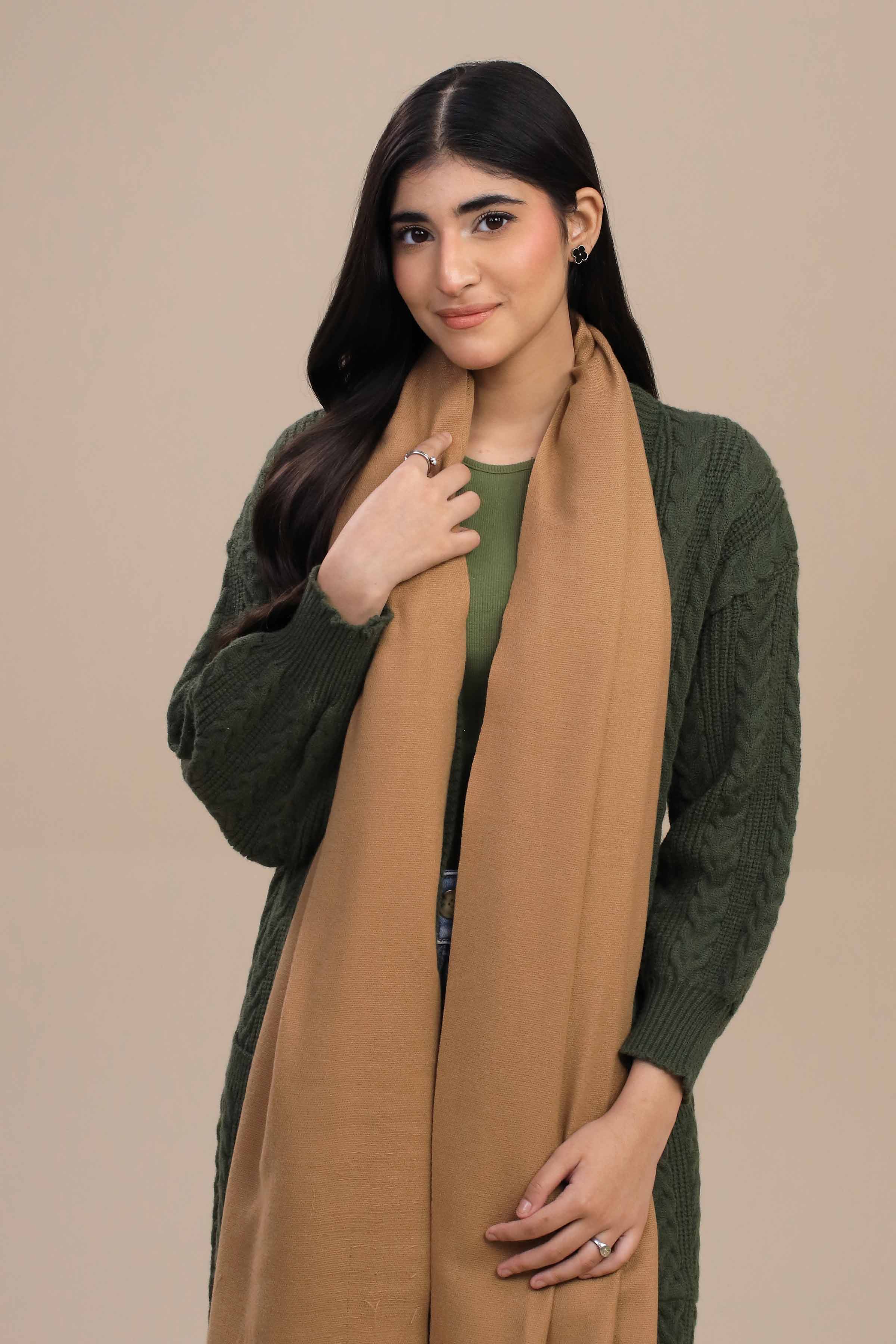 Nishat Linen UAE - Camel Women Shawl-446112129