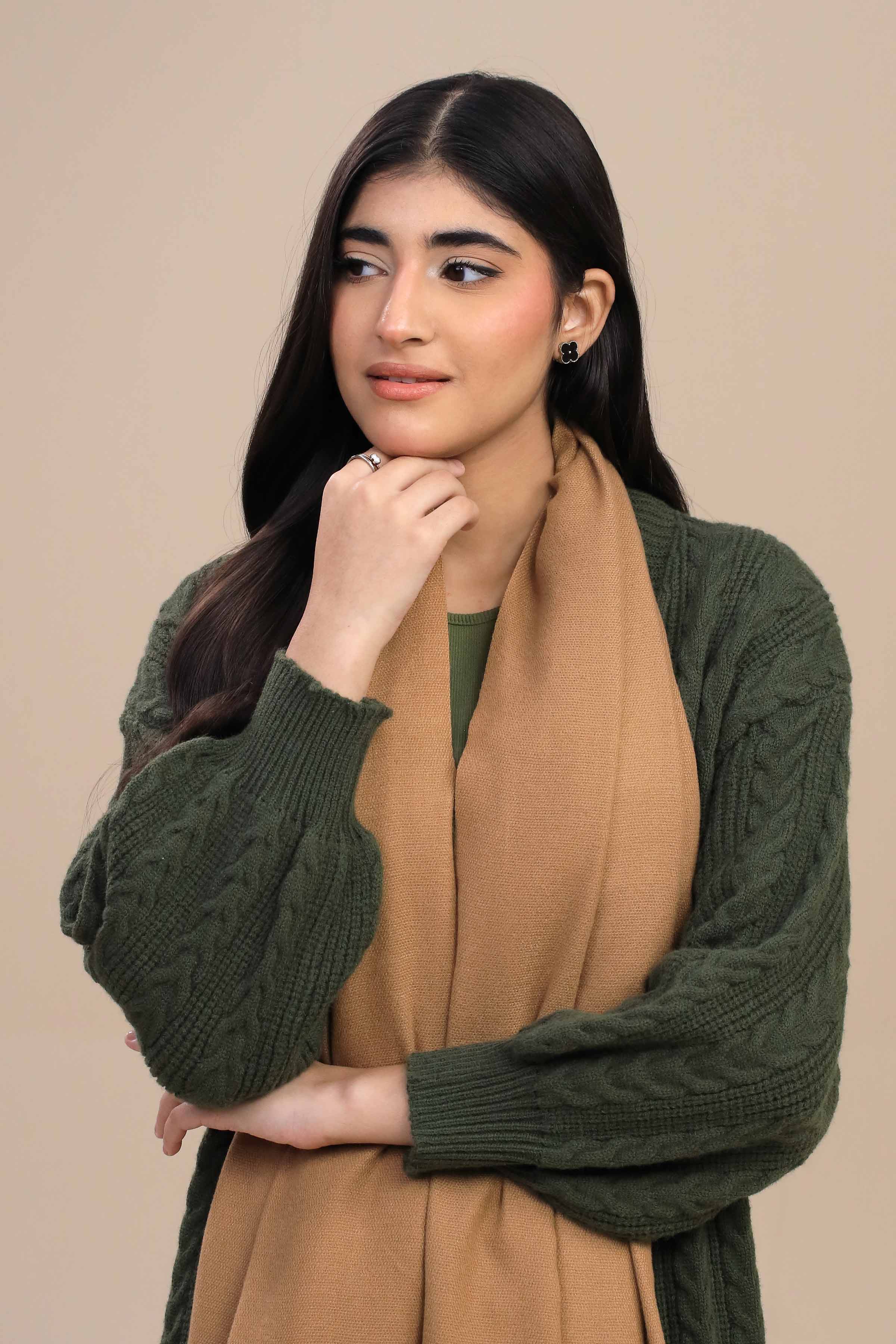 Nishat Linen UAE - Camel Women Shawl-446112129