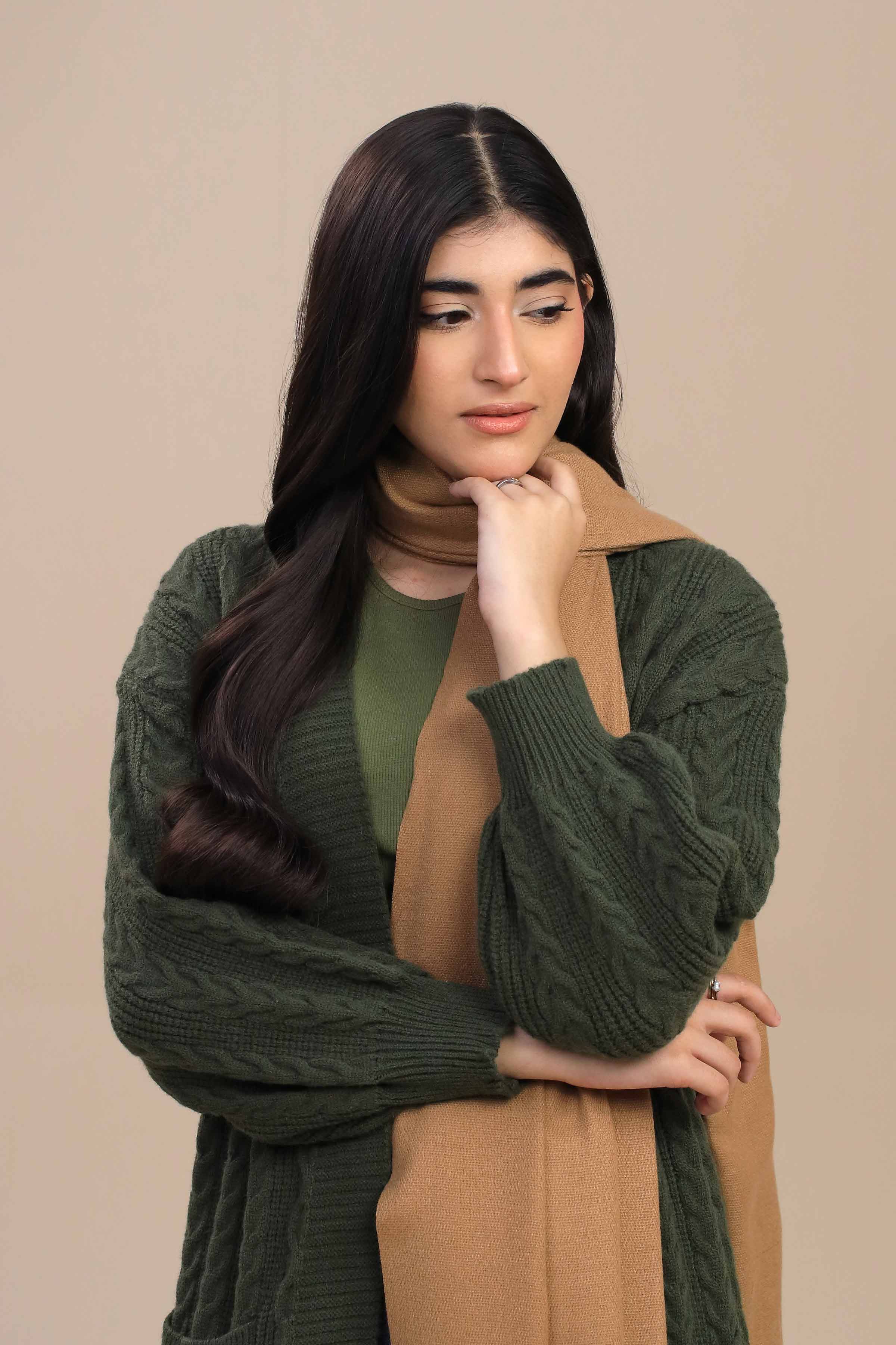 Nishat Linen UAE - Camel Women Shawl-446112129