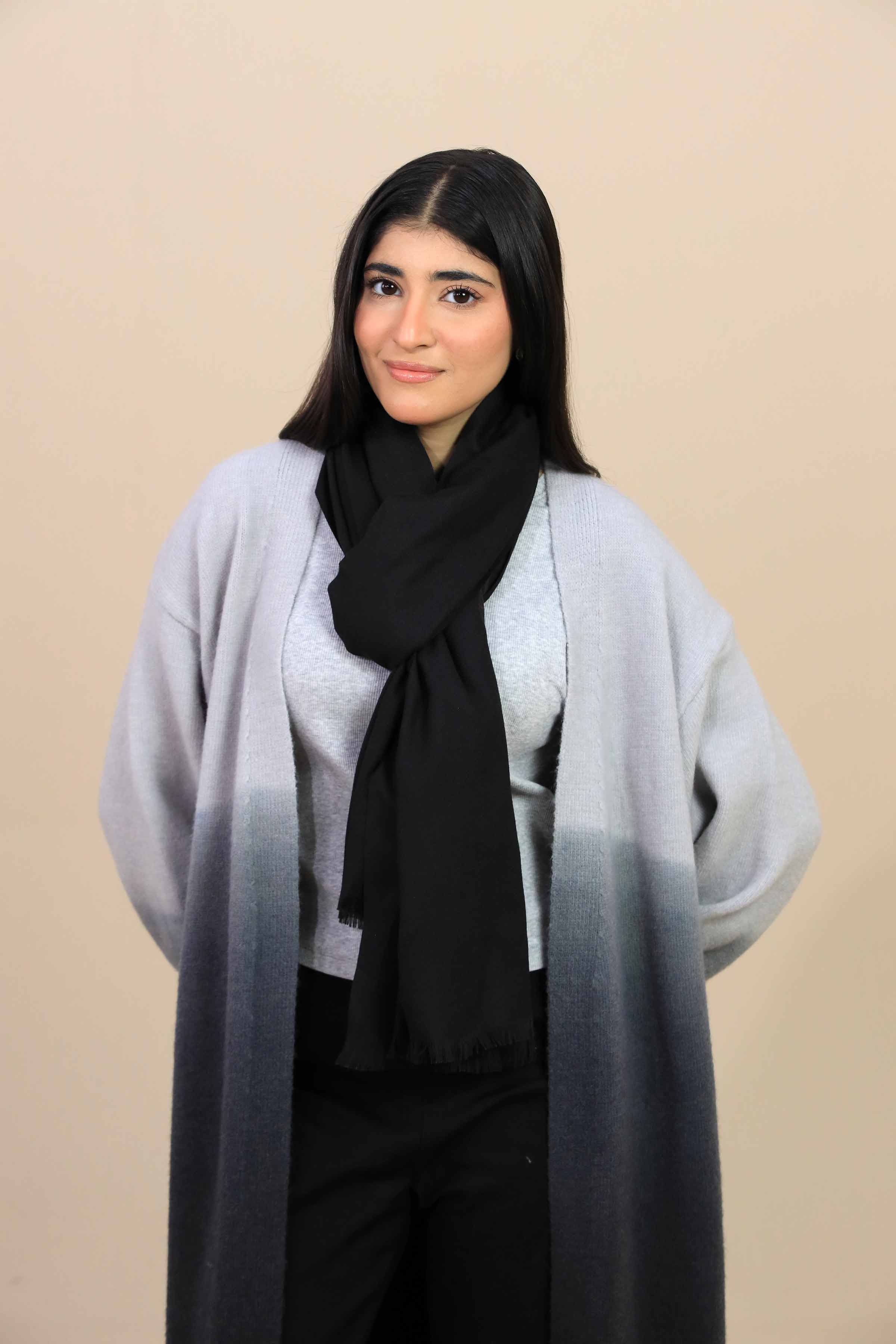 Nishat Linen UAE - Black Coffee Women Shawl-446122103