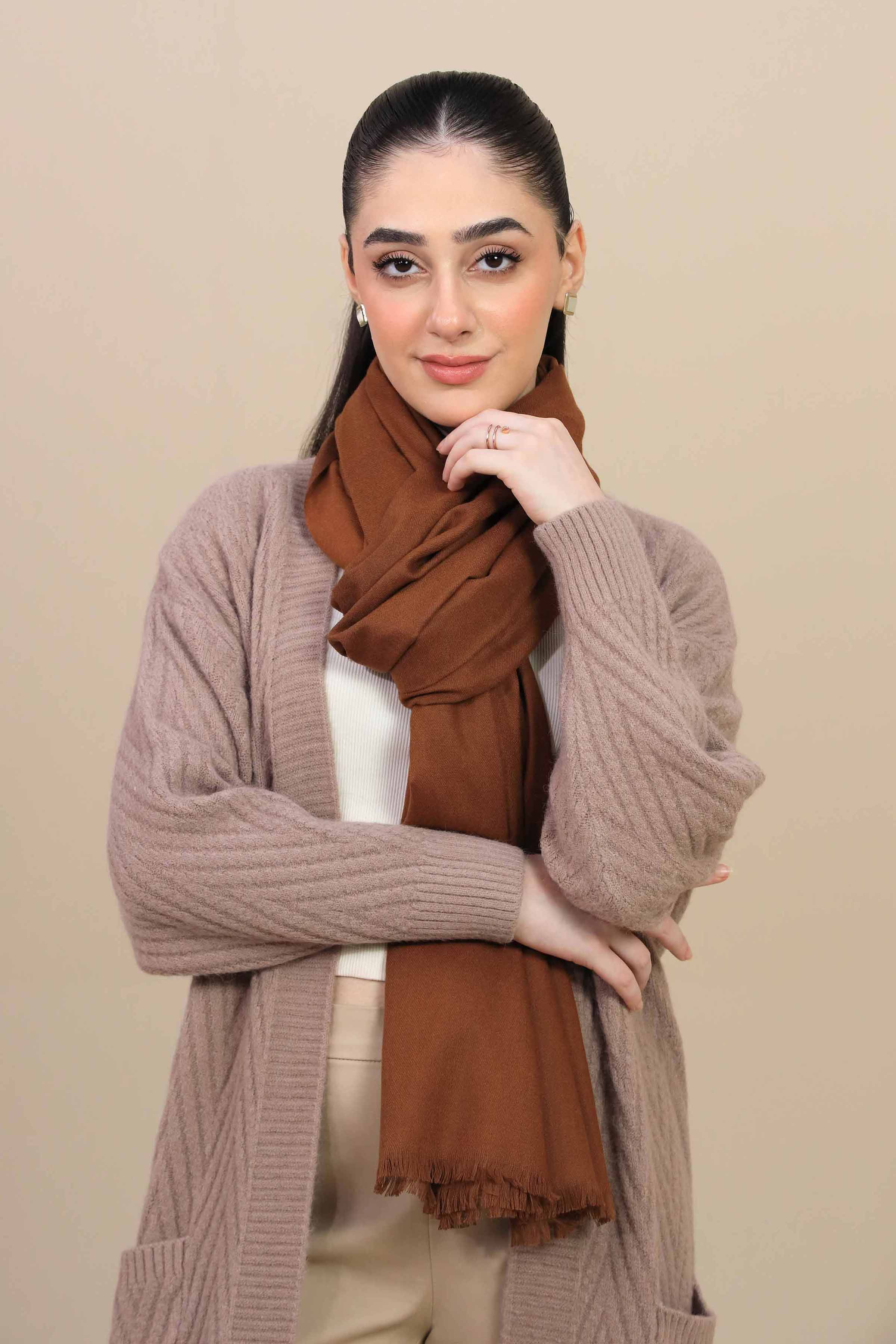 Nishat Linen UAE - Brown Women Shawl-446122113