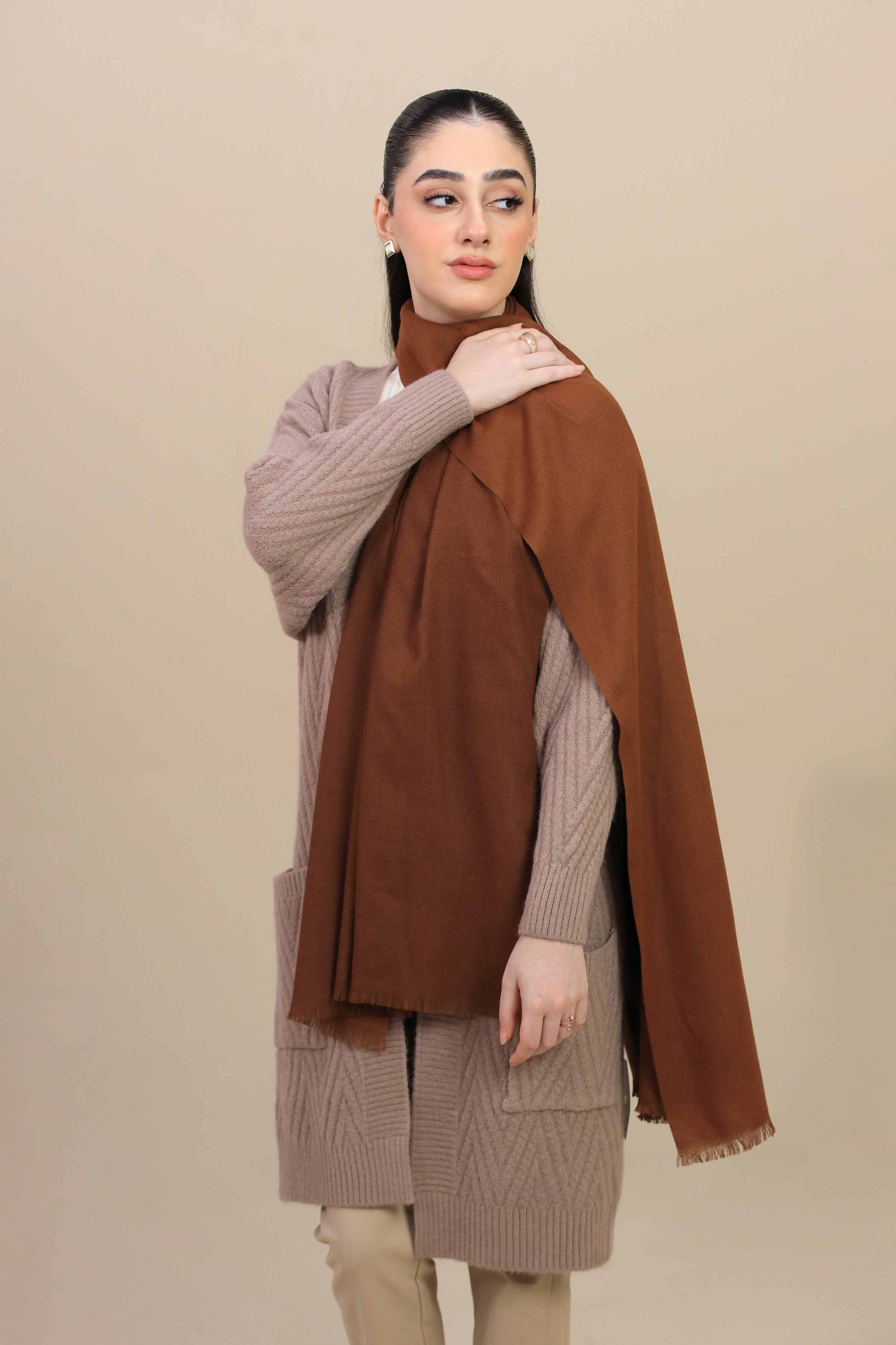 Nishat Linen UAE - Brown Women Shawl-446122113
