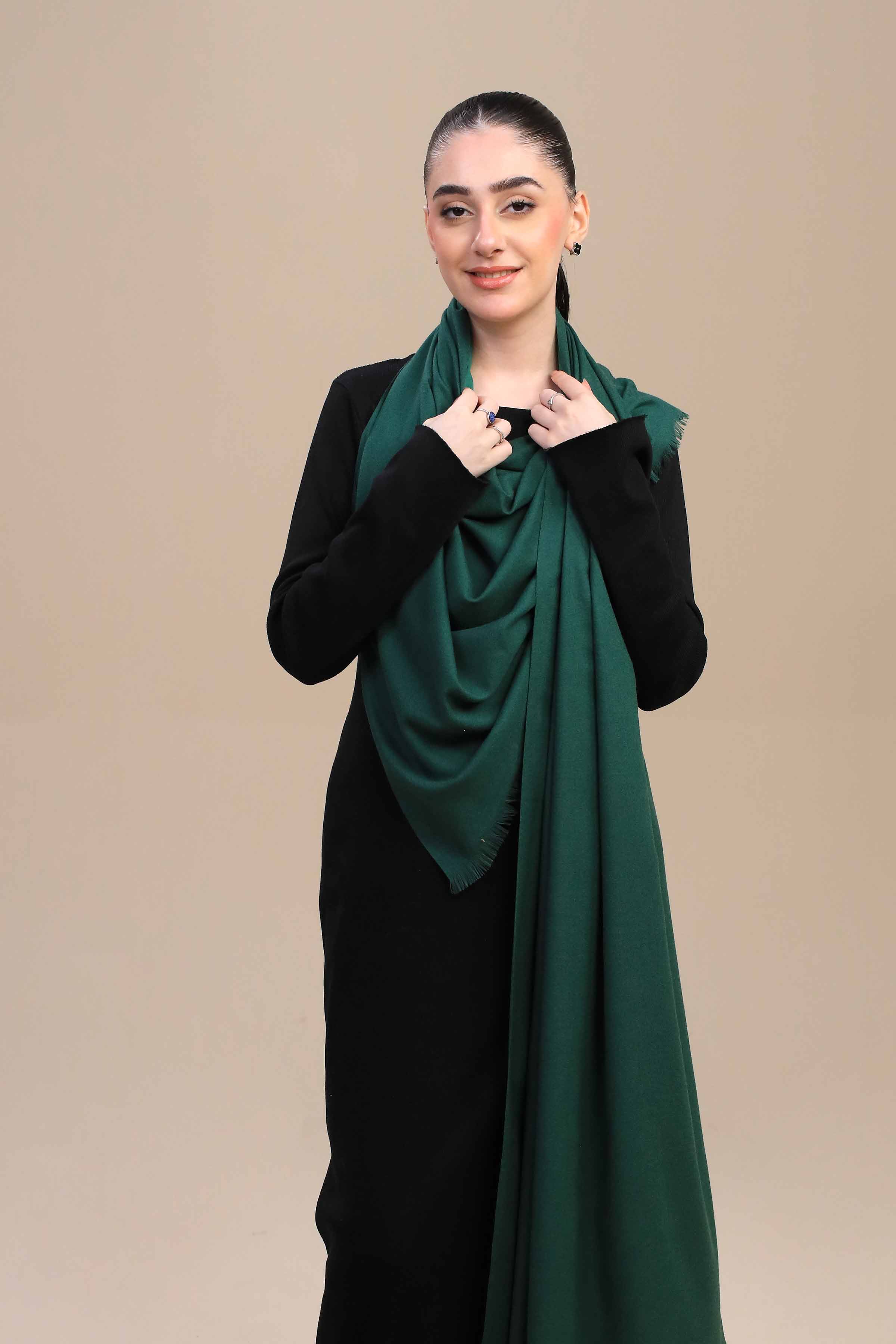 Nishat Linen UAE - Black Green Women Shawl-446122117
