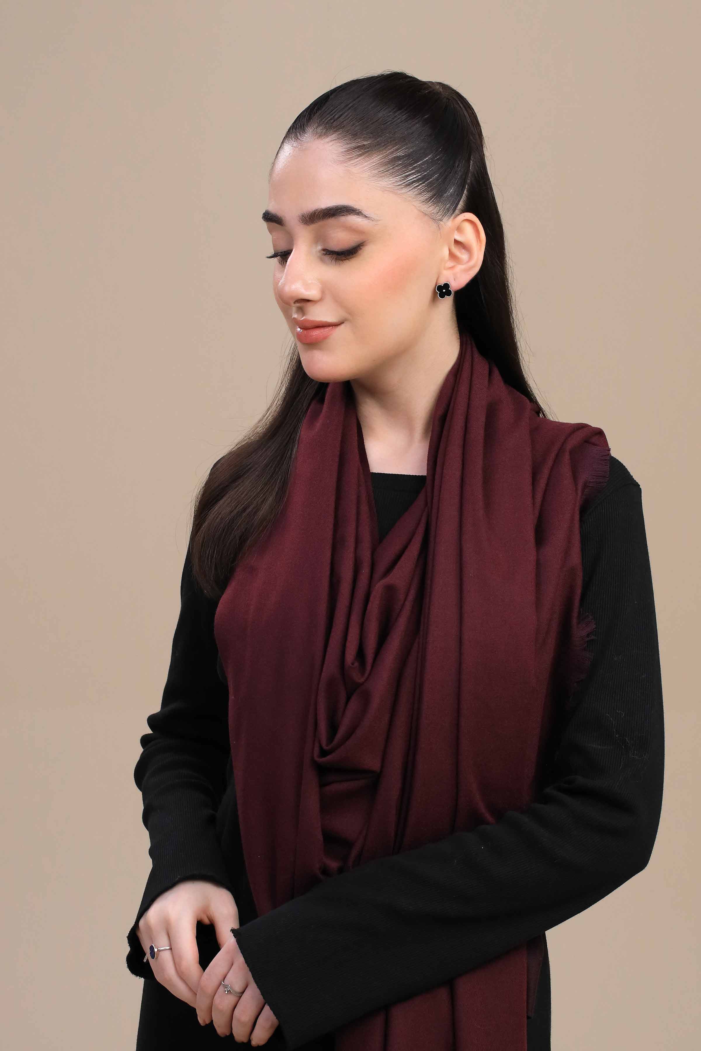 Nishat Linen UAE - Maroon Women Shawl-446122122