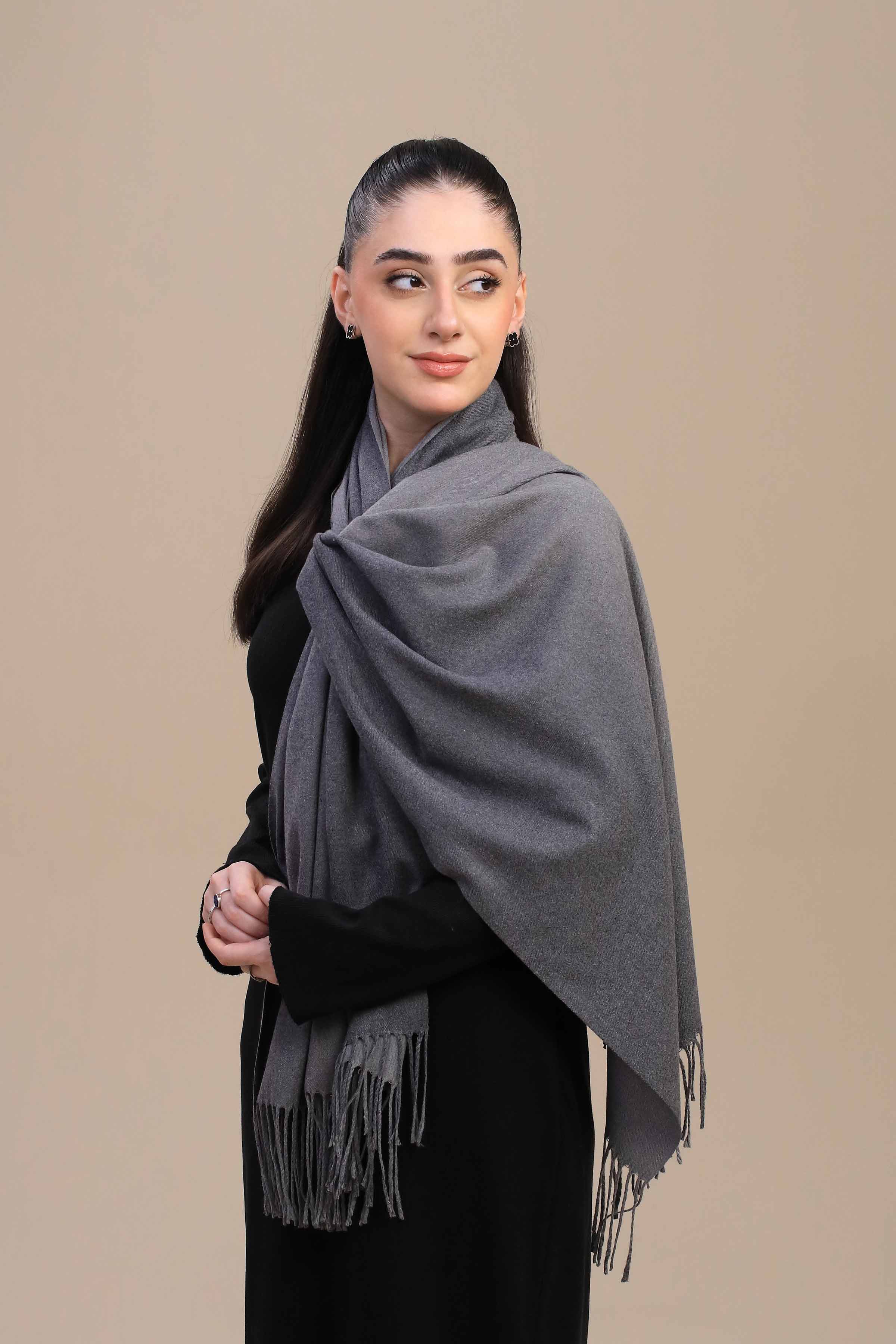Nishat Linen UAE - Grey Women Shawl-446142111