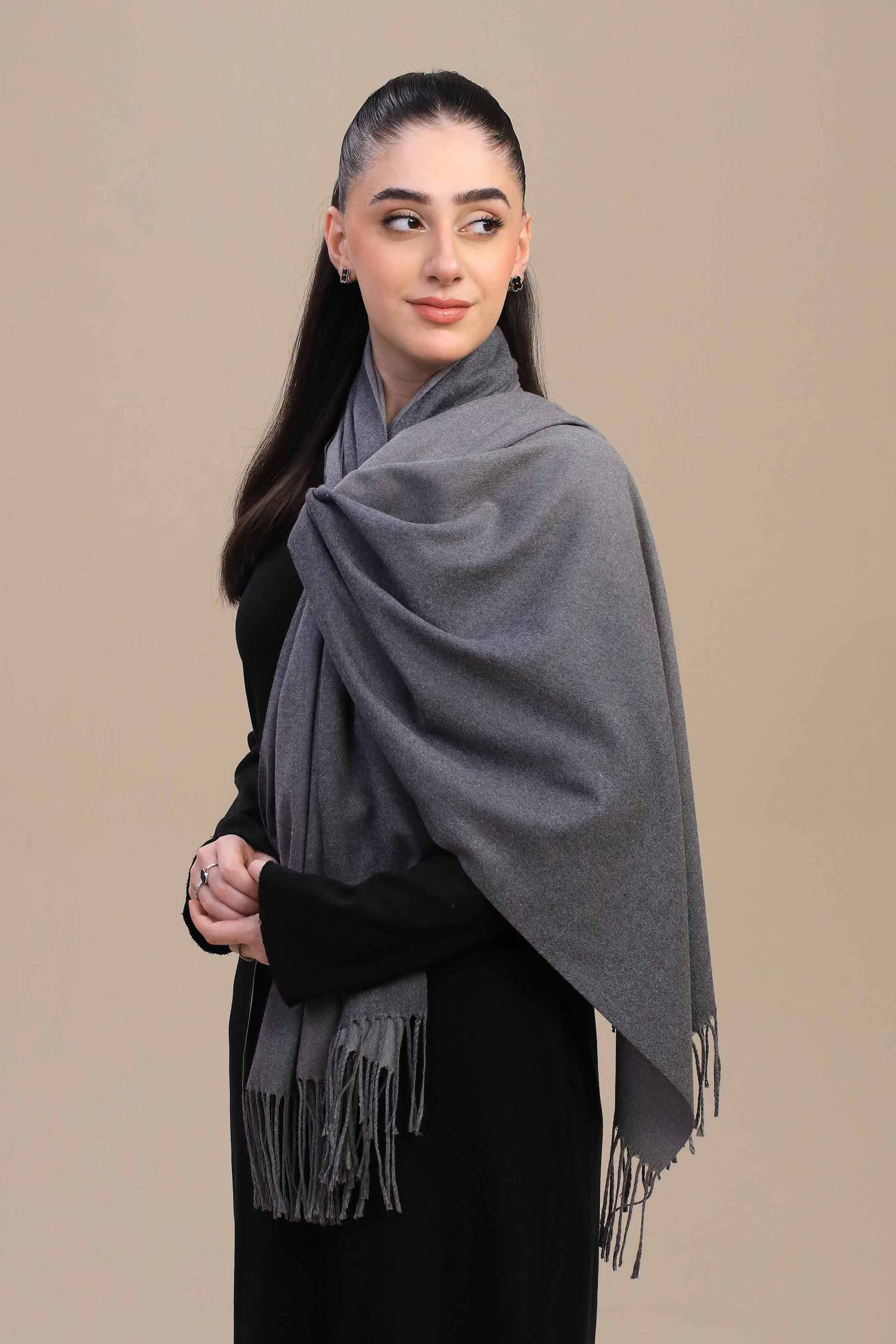 Nishat Linen UAE - Grey Women Shawl-446142111