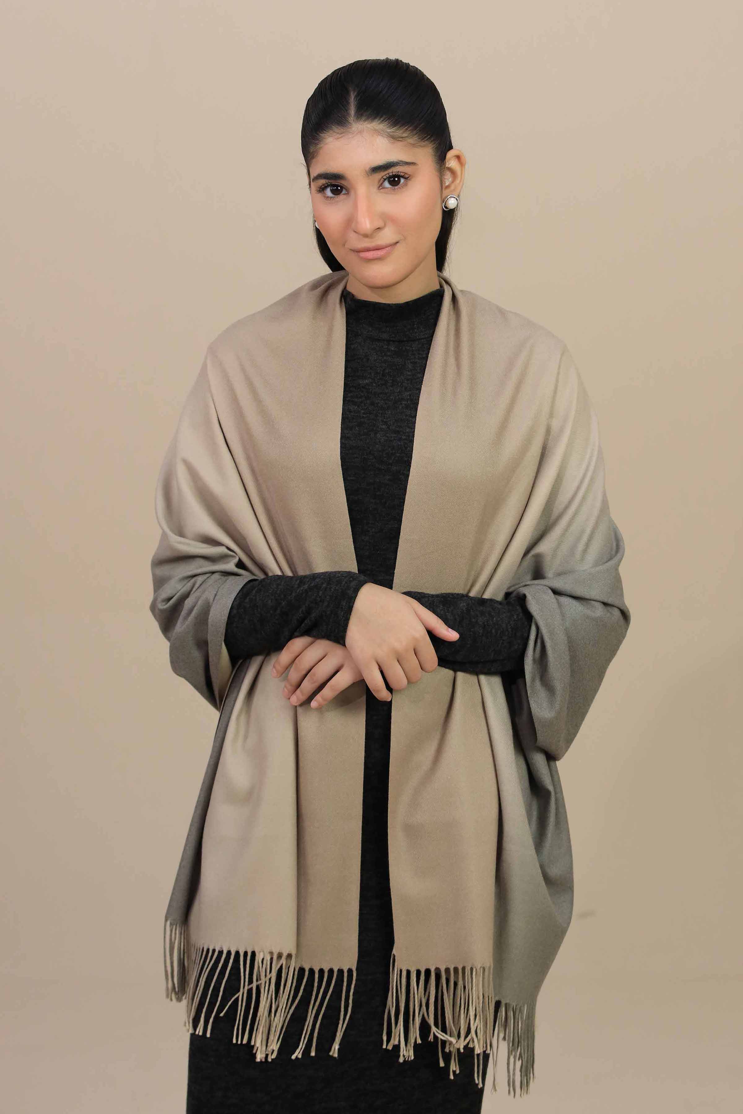 Nishat Linen UAE - Khaki Women Shawl-446142130