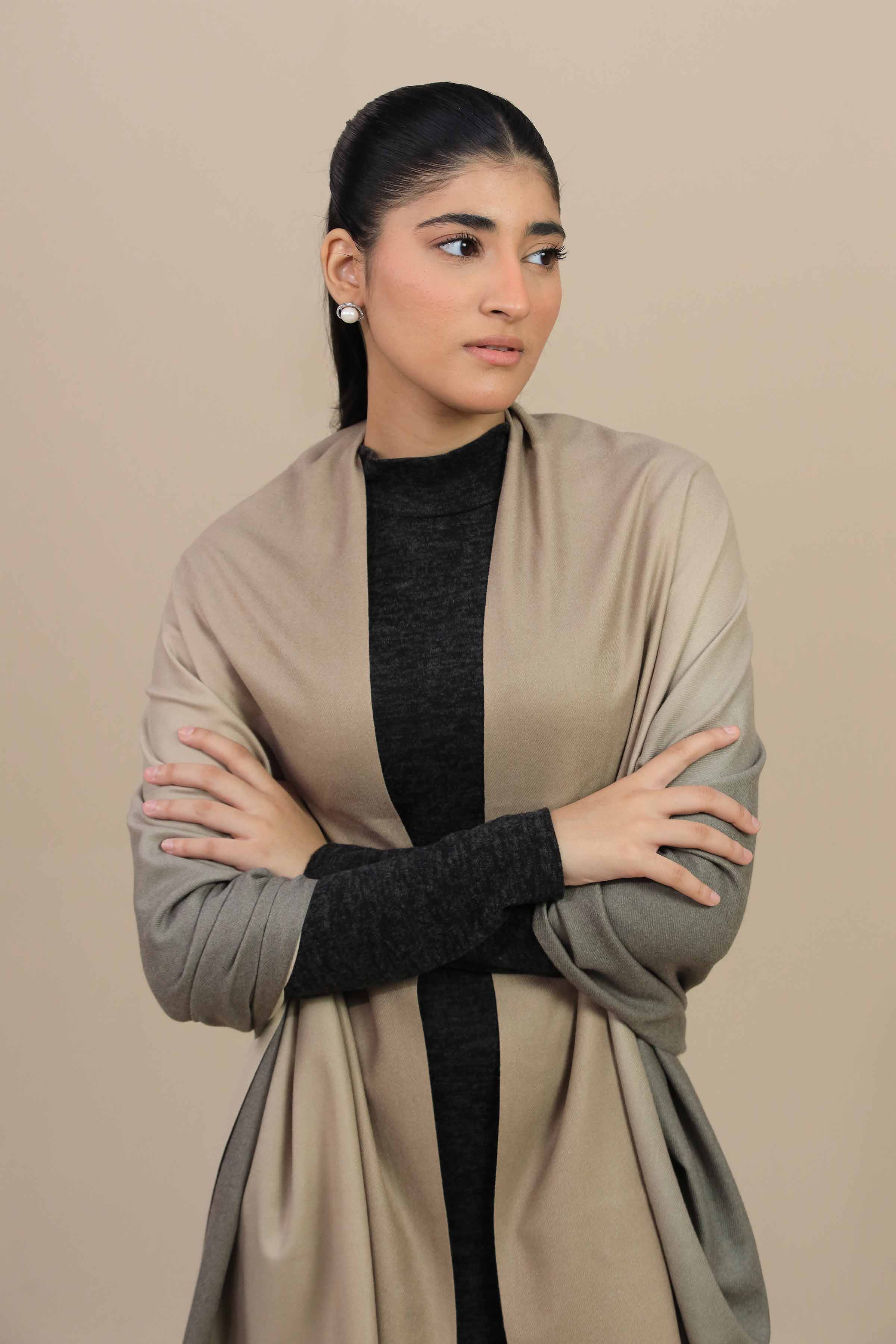 Nishat Linen UAE - Khaki Women Shawl-446142130