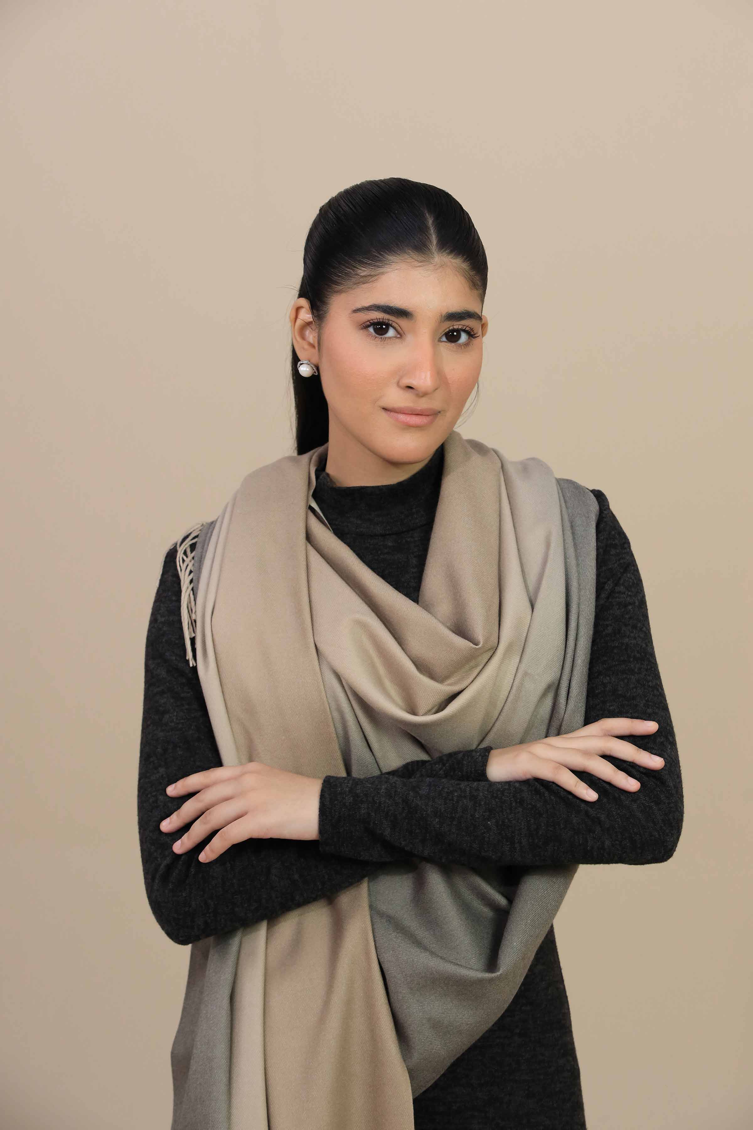 Nishat Linen UAE - Khaki Women Shawl-446142130