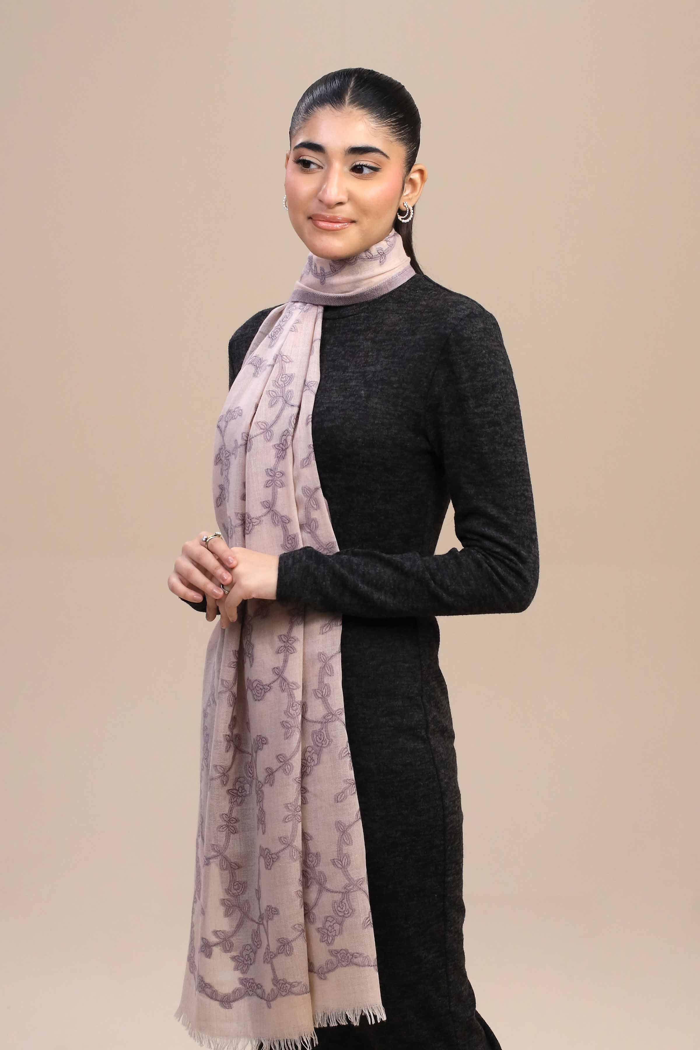 Nishat Linen UAE - Light Pink Women Shawl - 443972114