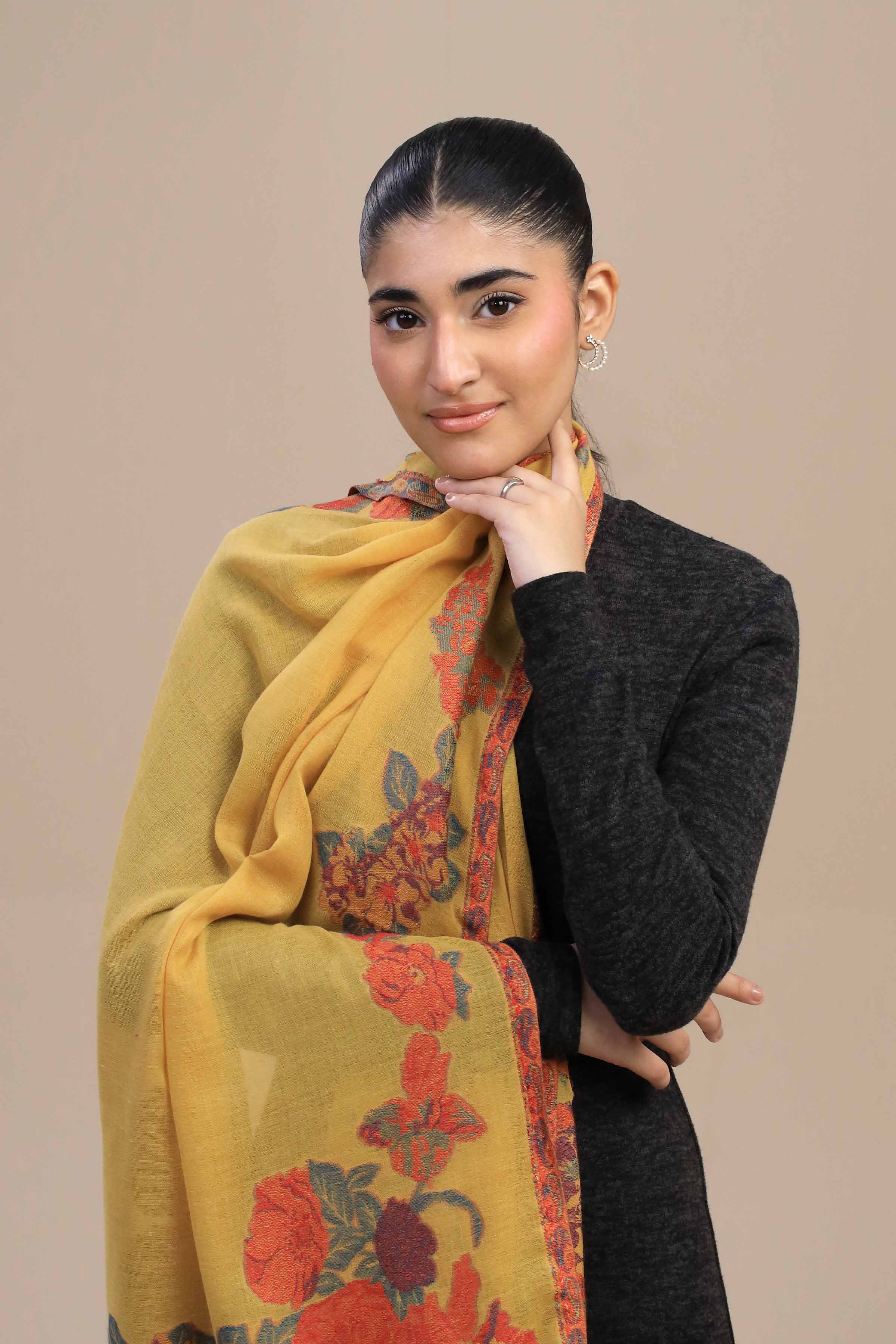 Nishat Linen UAE - Yellow Women Shawl - 443982102