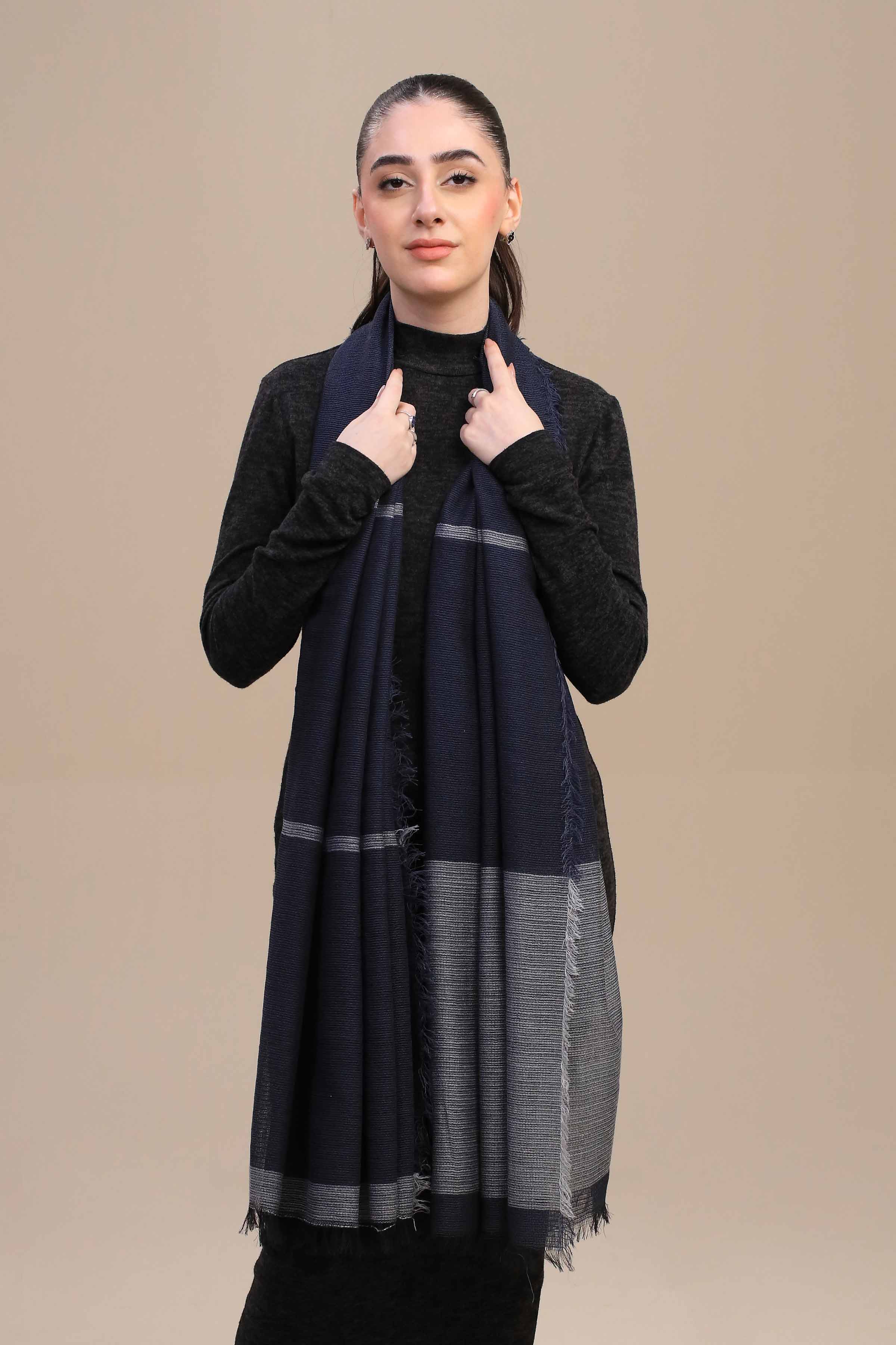 Nishat Linen UAE - Grey Women Shawl-447172111