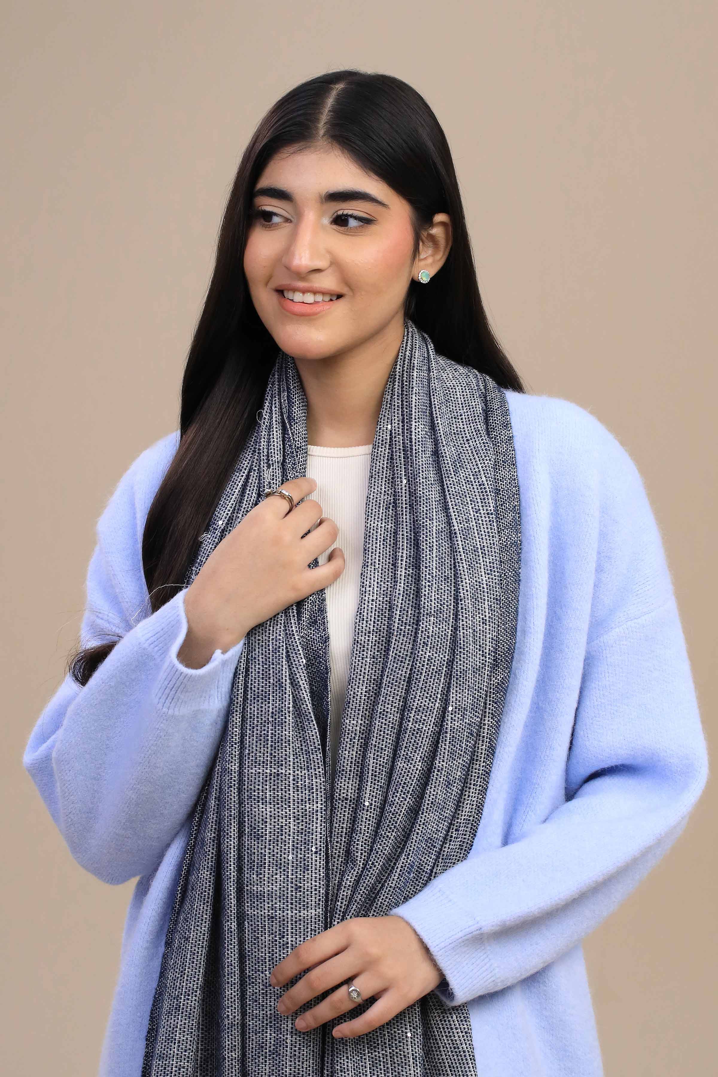 Nishat Linen UAE - Grey Women Shawl-447182111