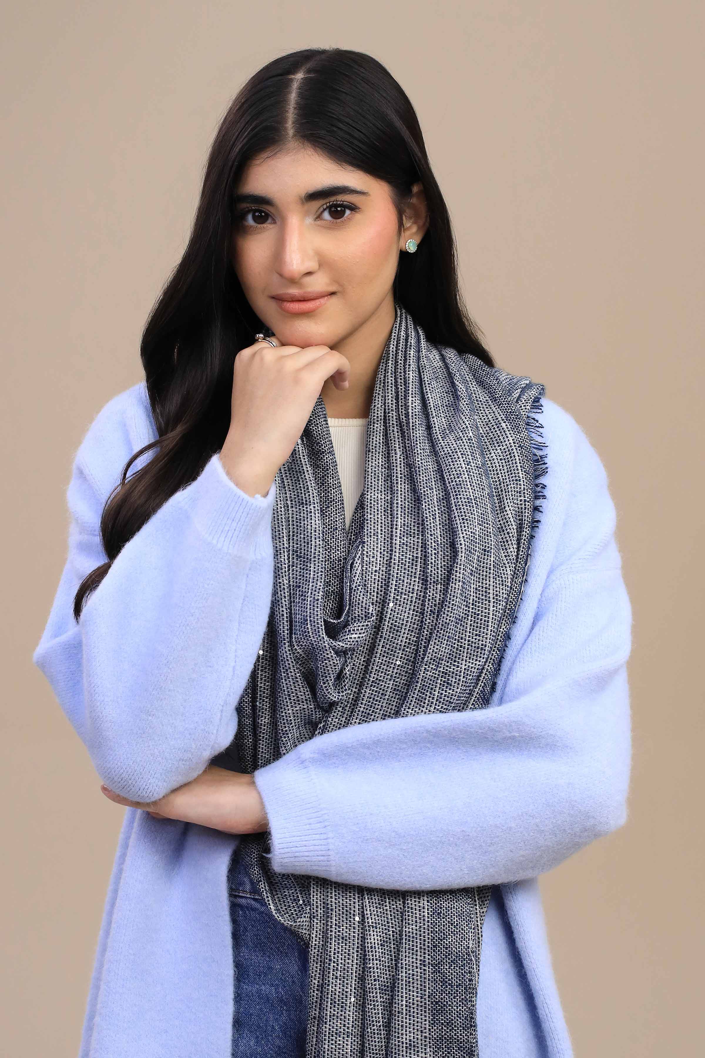 Nishat Linen UAE - Grey Women Shawl-447182111