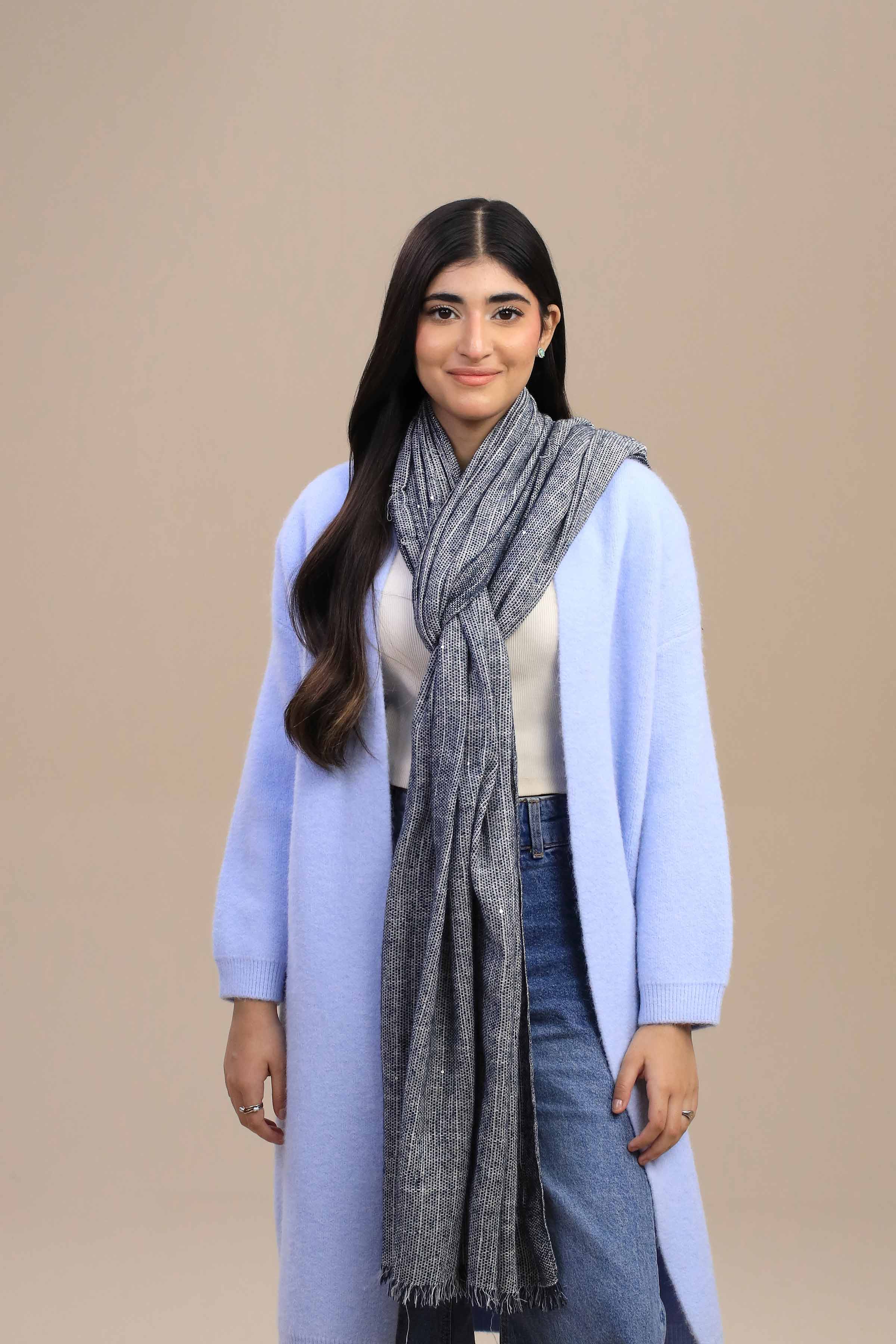 Nishat Linen UAE - Grey Women Shawl-447182111
