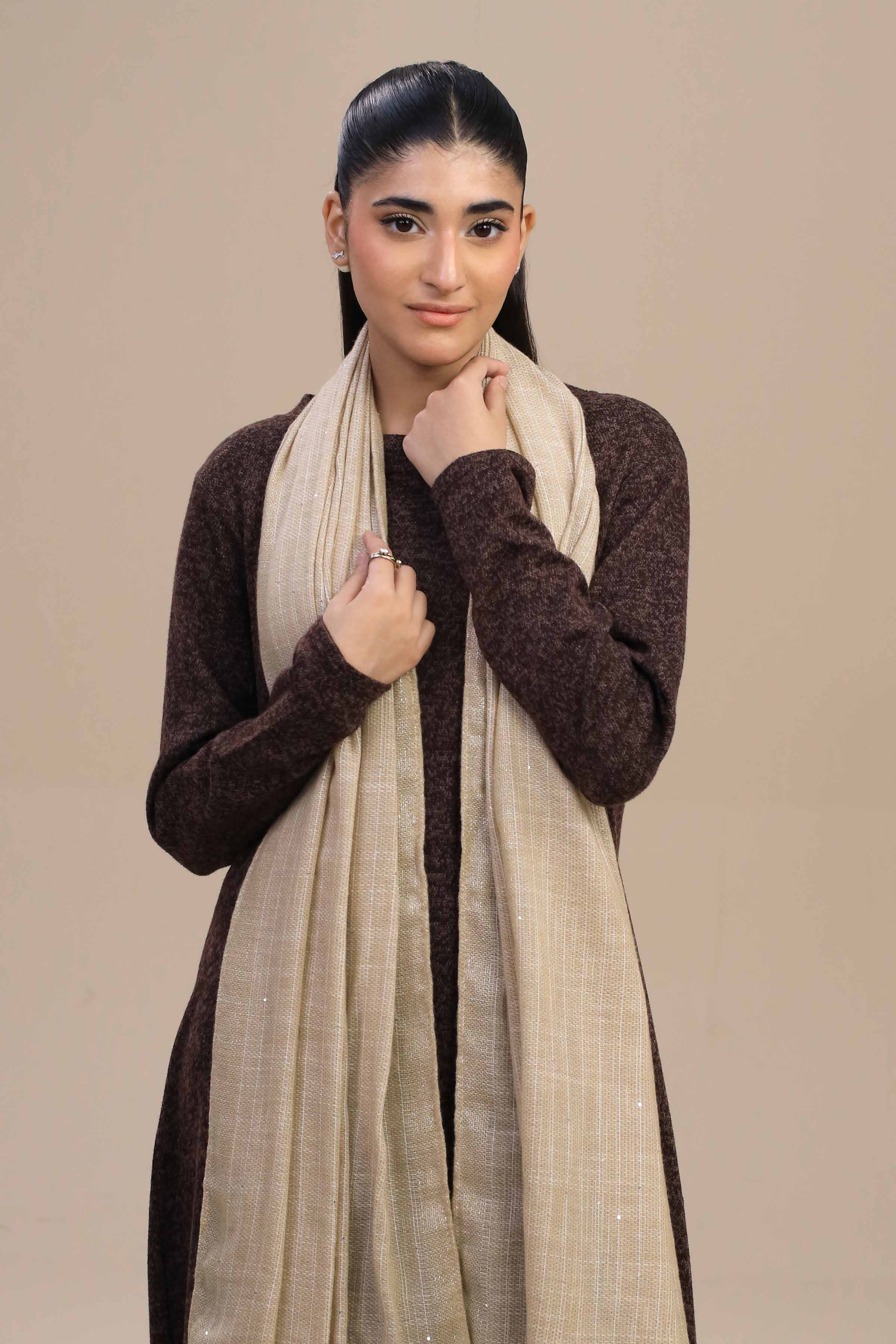 Nishat Linen UAE - Beige Women Shawl-447182118