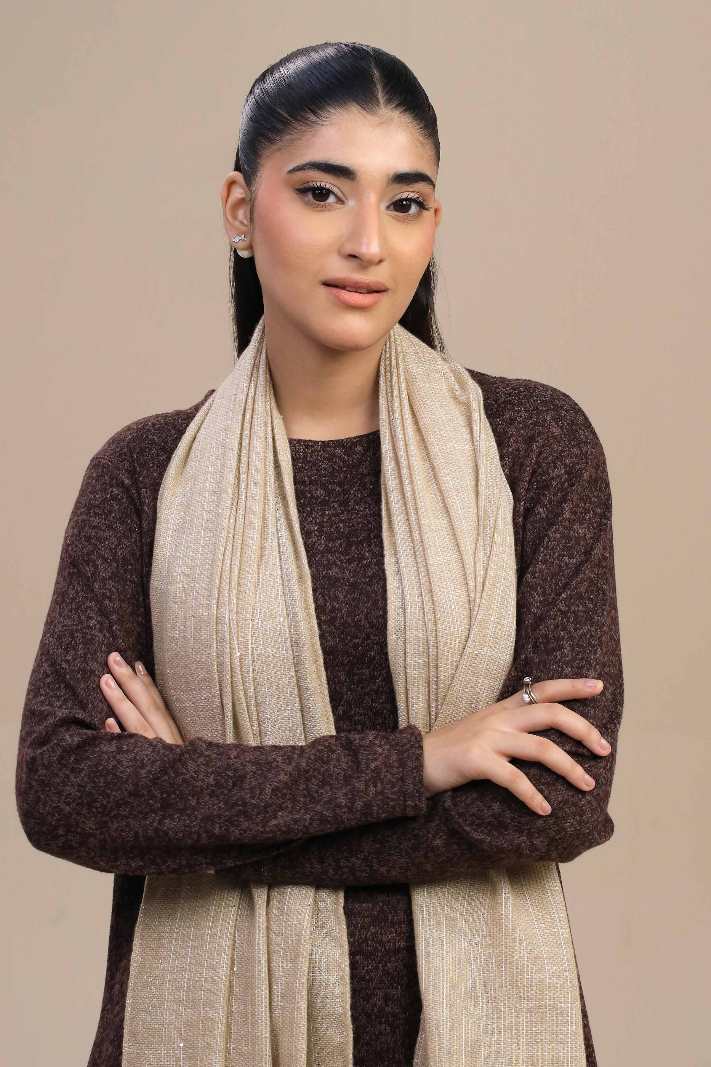 Nishat Linen UAE - Beige Women Shawl-447182118