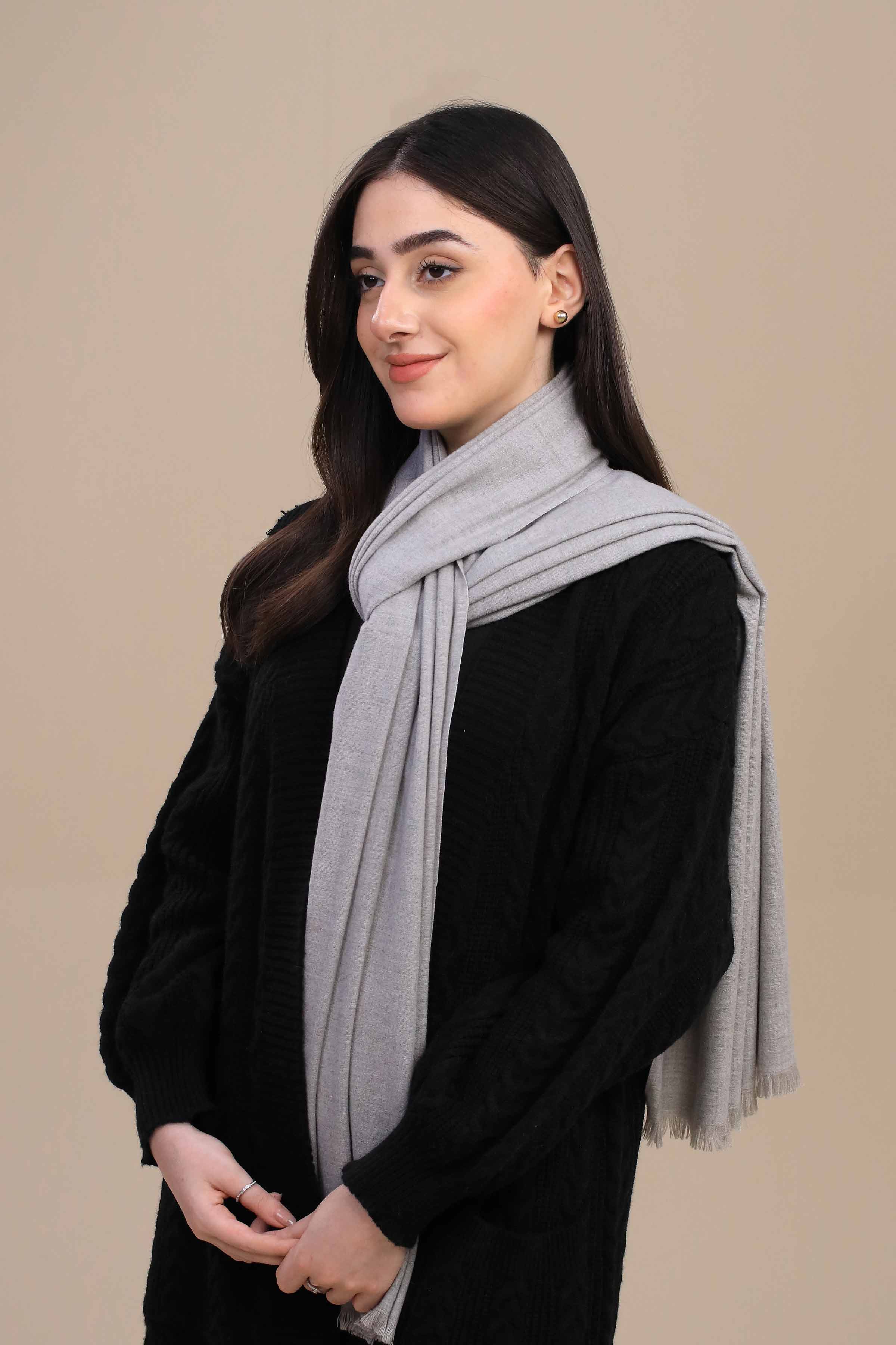 Nishat Linen UAE - Light Grey Women Shawl-447182120