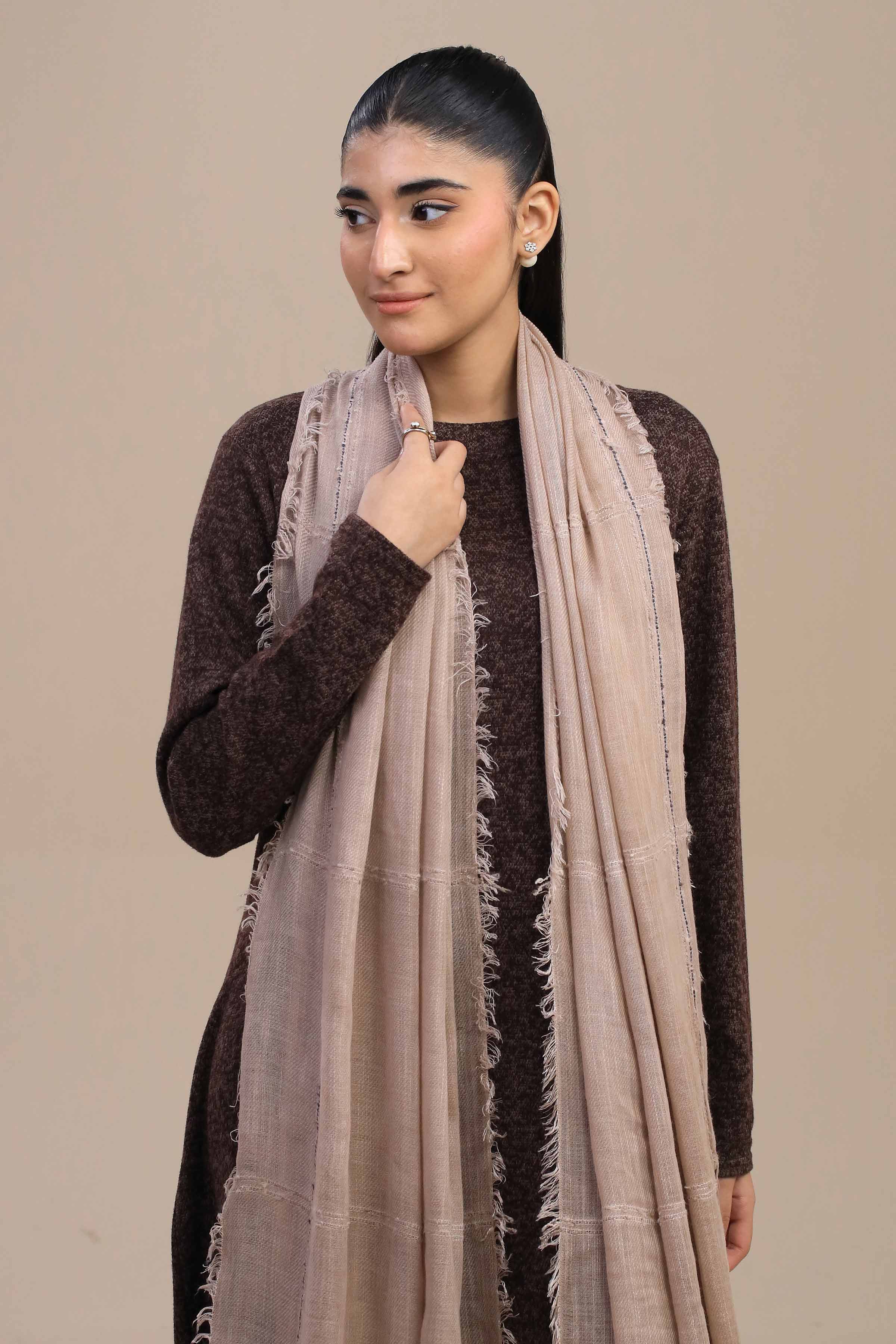 Nishat Linen UAE - Beige Women Shawl-447192118