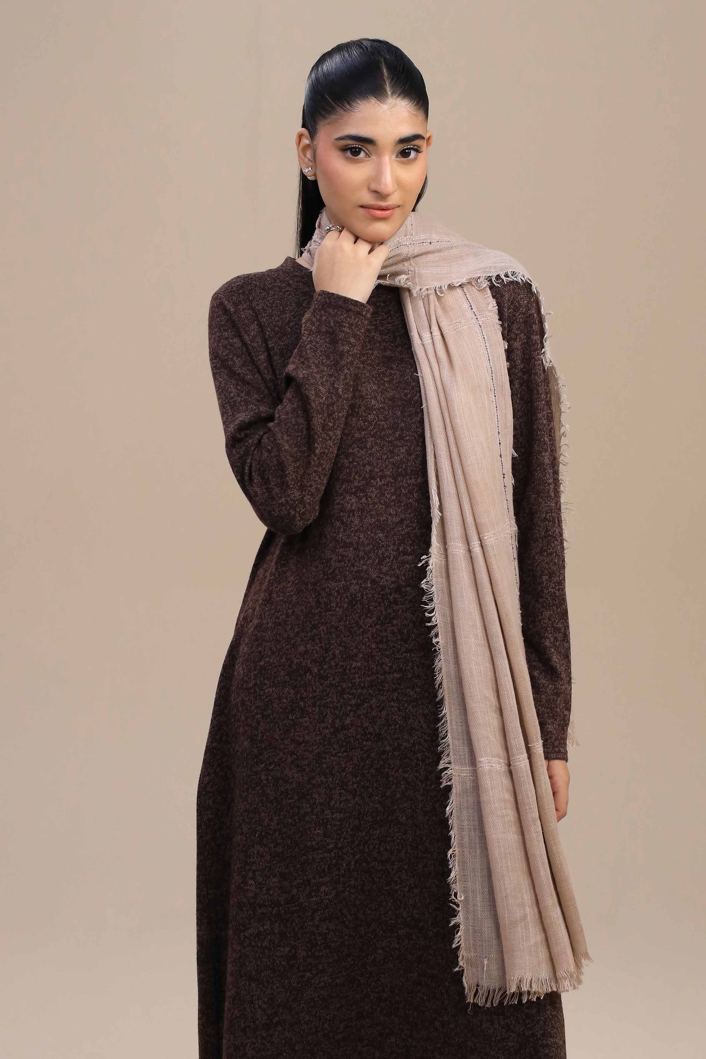 Nishat Linen UAE - Beige Women Shawl-447192118