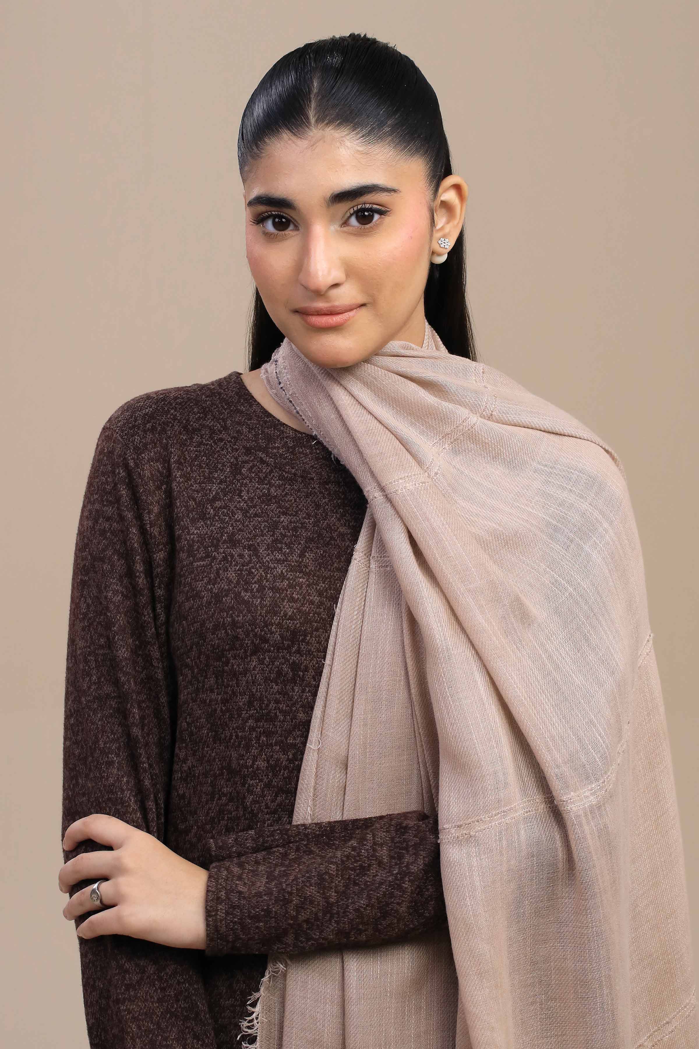 Nishat Linen UAE - Beige Women Shawl-447192118