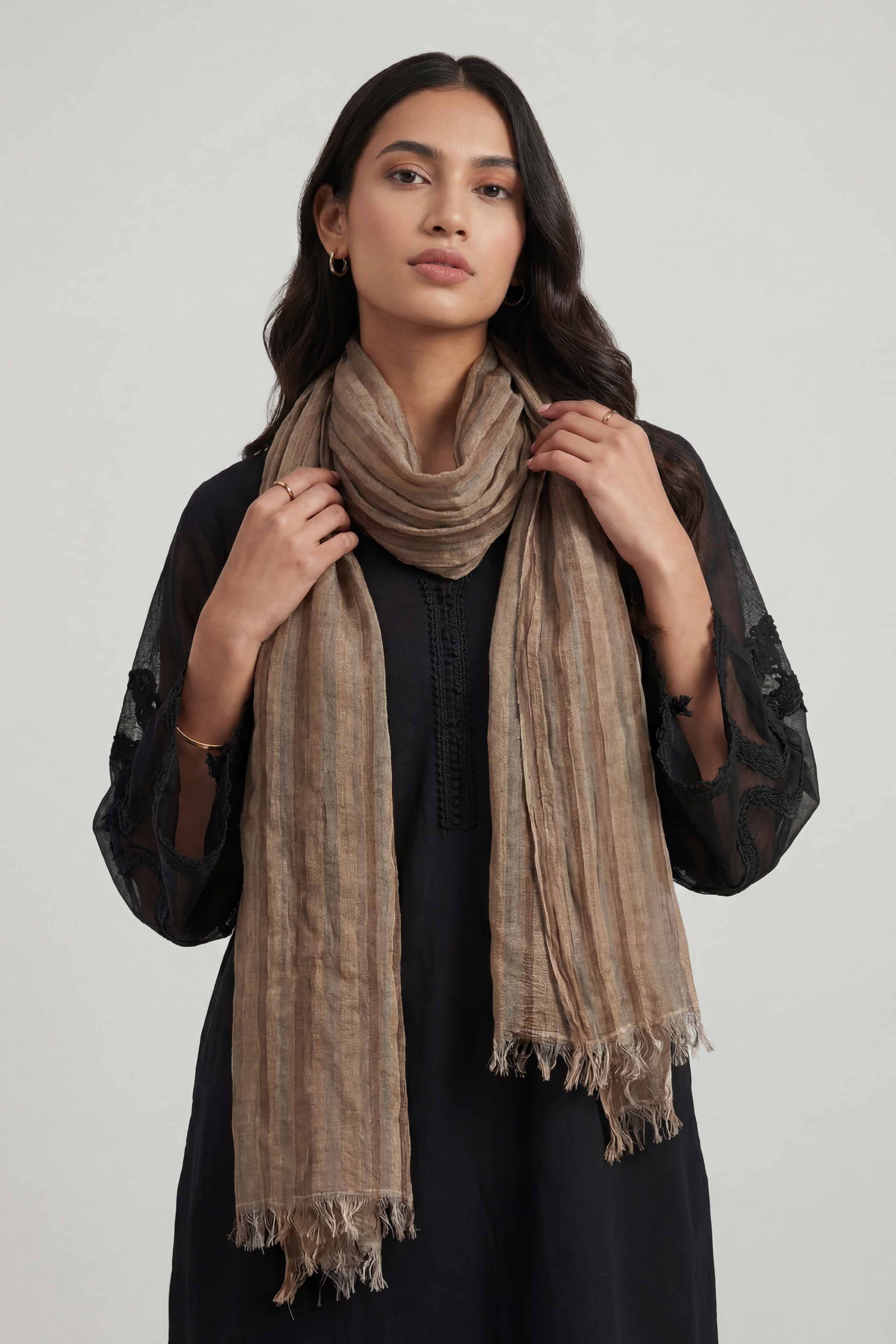 Brown Women Scarf - 447342113